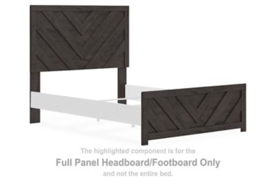 Prendonea - Full Panel Headboard/Footboard - Charcoal