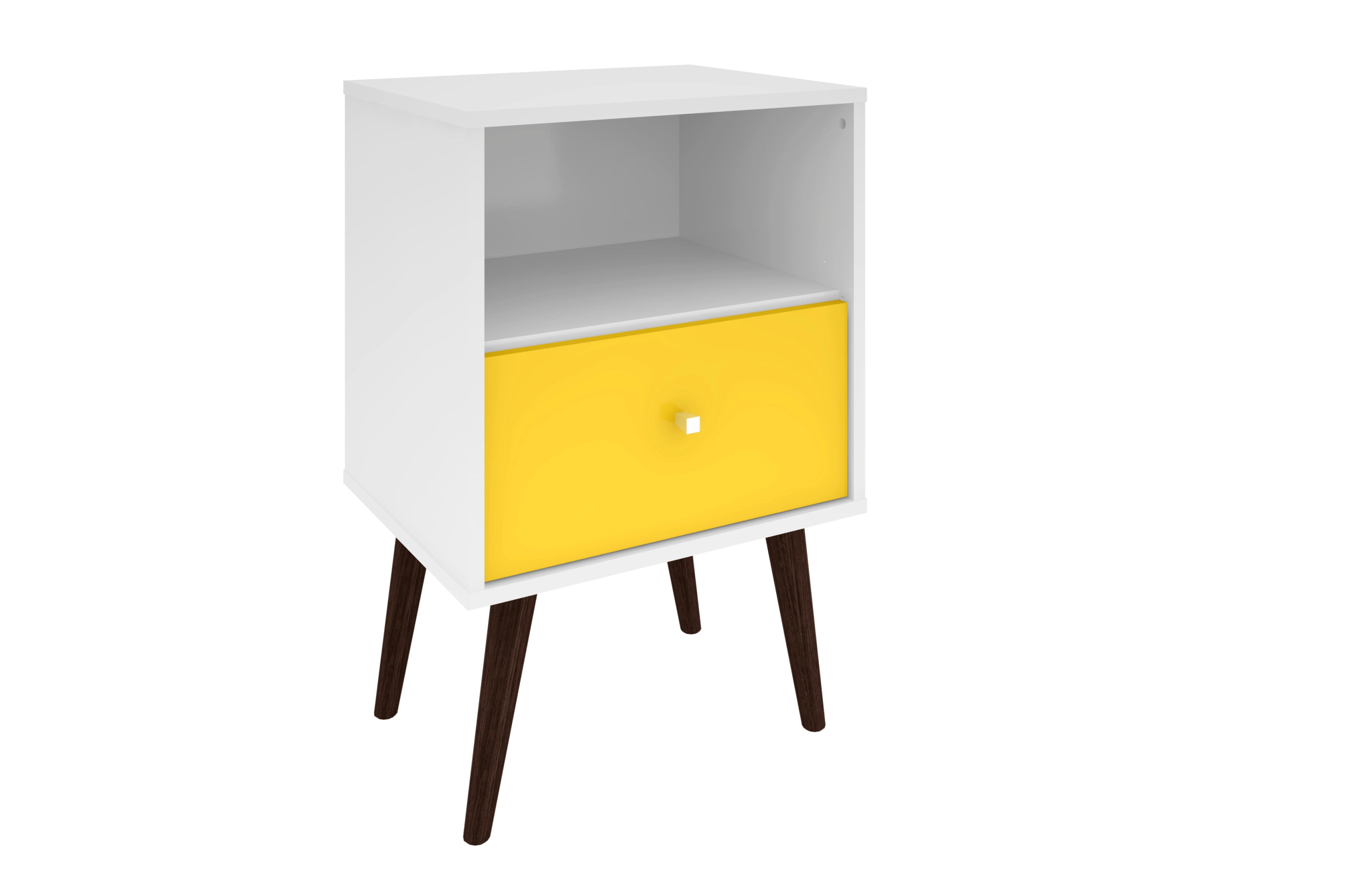Liberty 18-inch White & Yellow 1-Drawer Nightstand