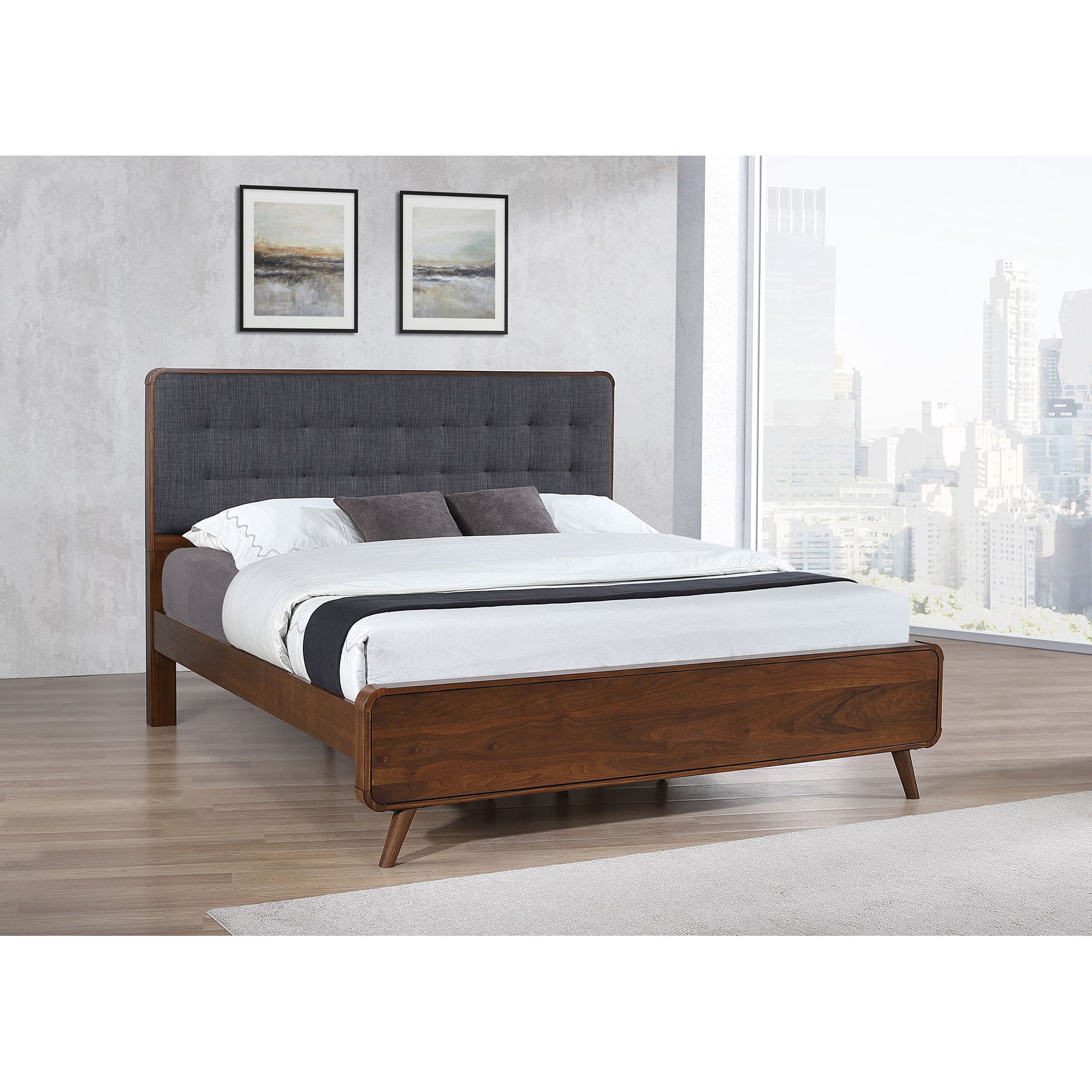 Carson Carrington Dark Walnut Eastern King Platform Bed