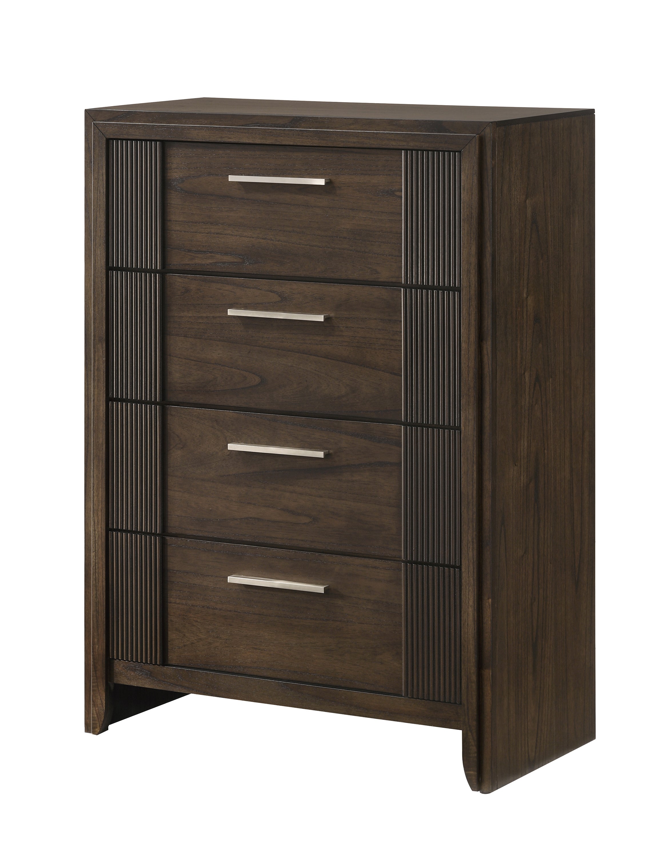 Contemporary 4-Drawer Wood Chest: Rustic Brown Furniture