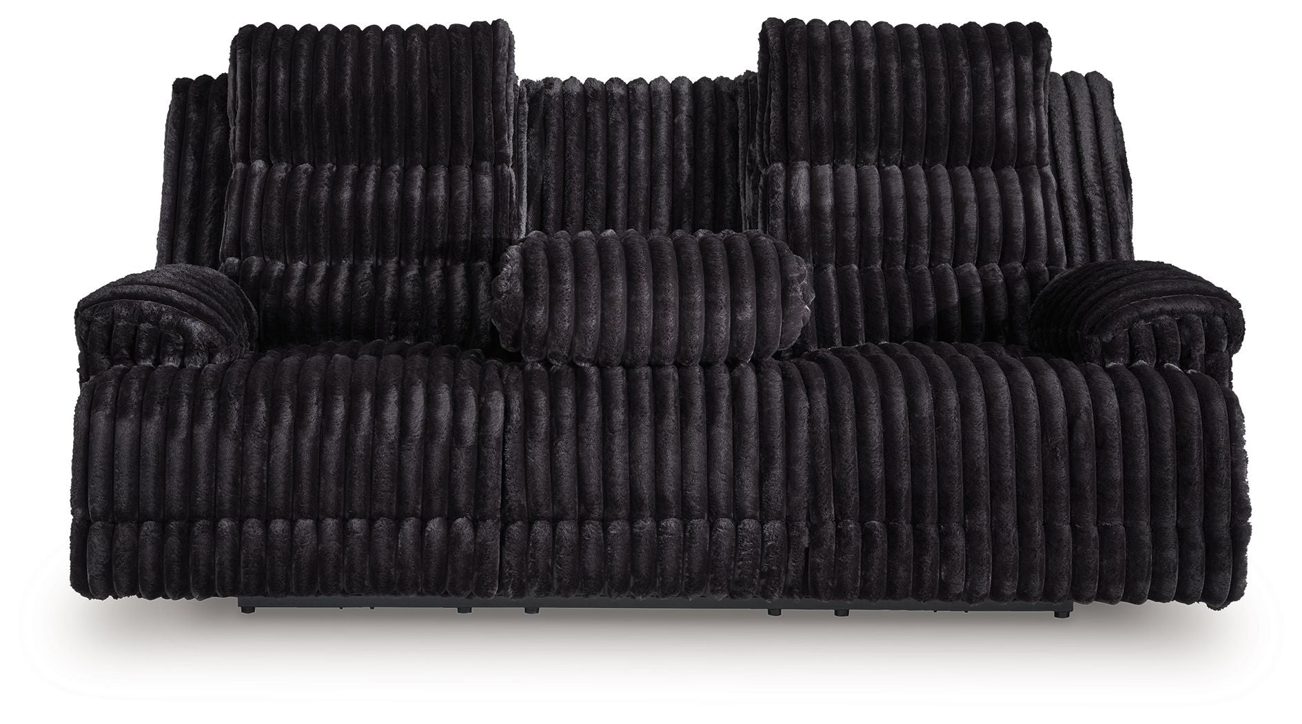 Rhine Falls - Reclining Power Sofa With Drop Down Table - Onyx