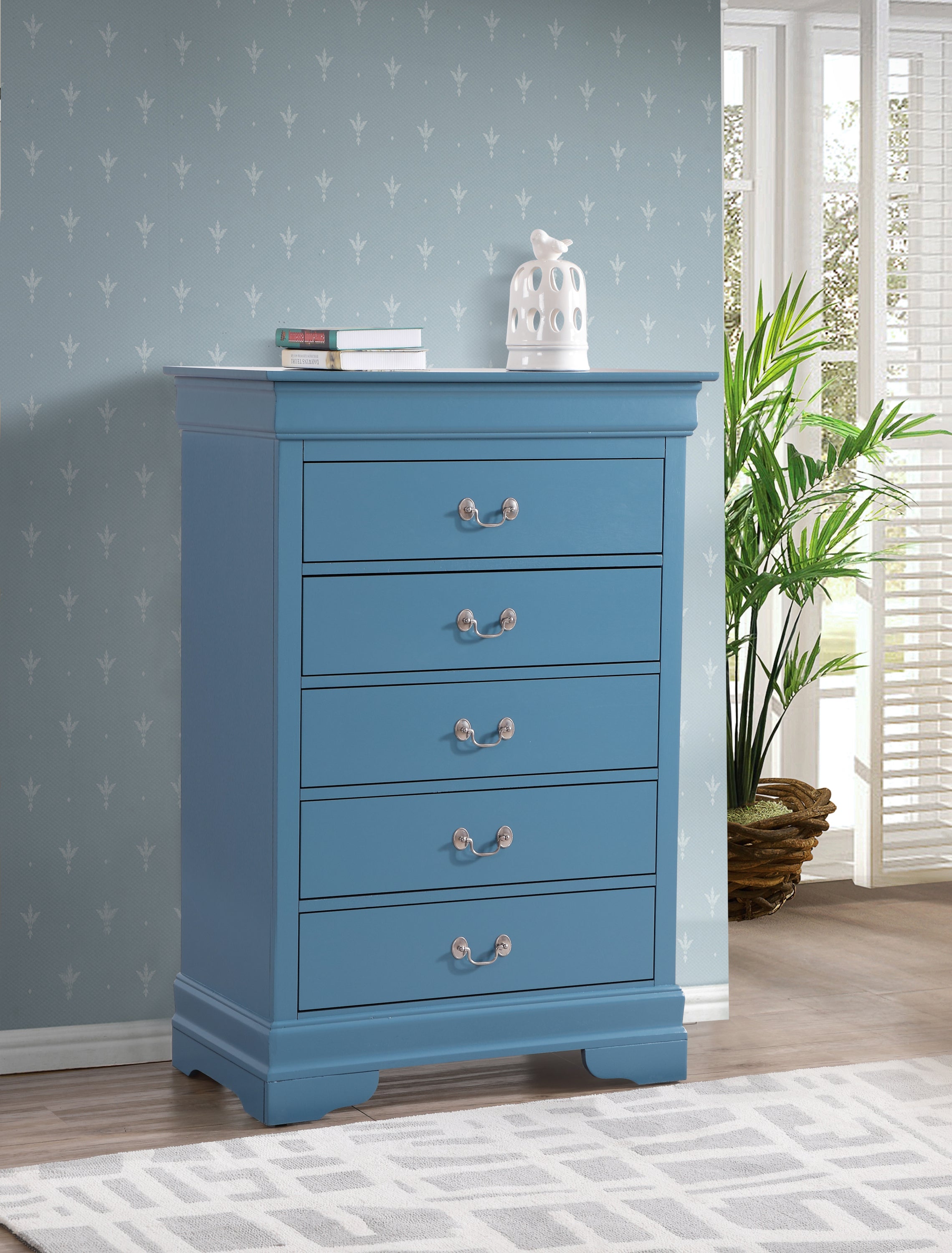 Louis Phillipe G3180-CH Teal Chest | Stylish Bedroom Storage