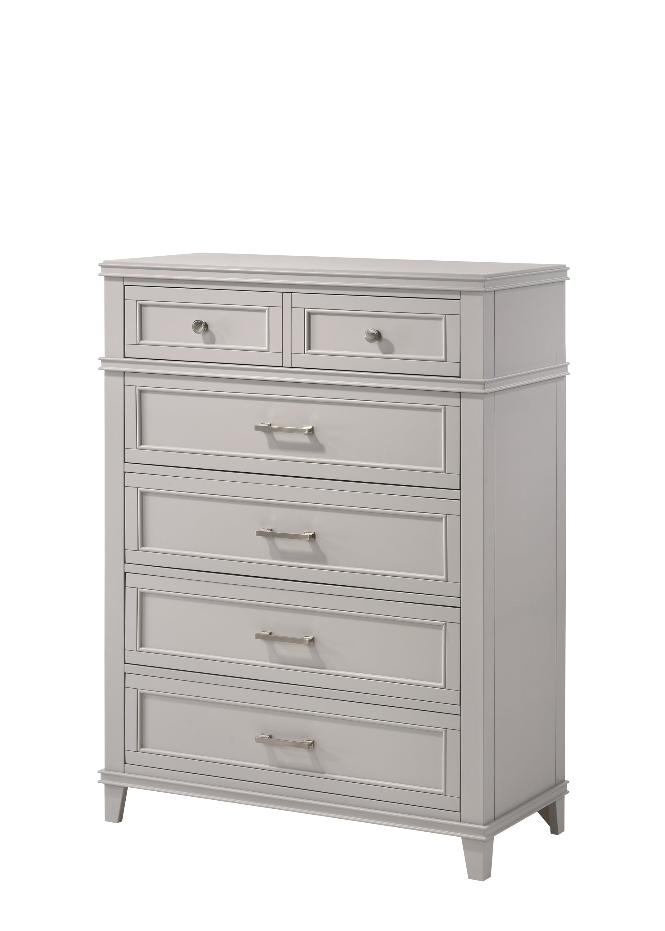 Gray 5-Drawer Chest | Modern Bedroom Dresser Storage