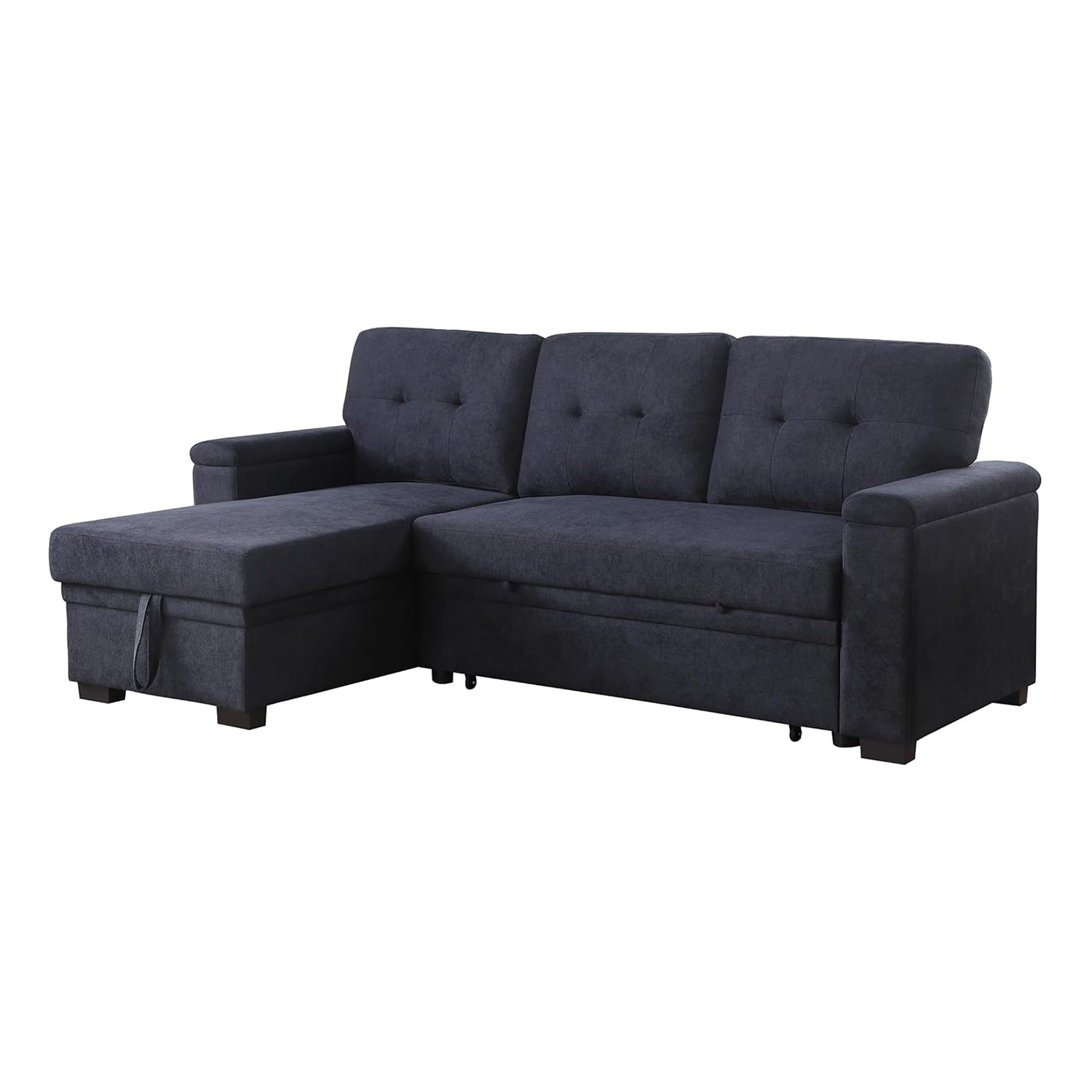 Reversible Sleeper Sectional Sofa w/ Storage Chaise - Dark Gray