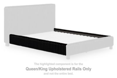 Zuraleus - Queen/King Upholstered Rails - Black