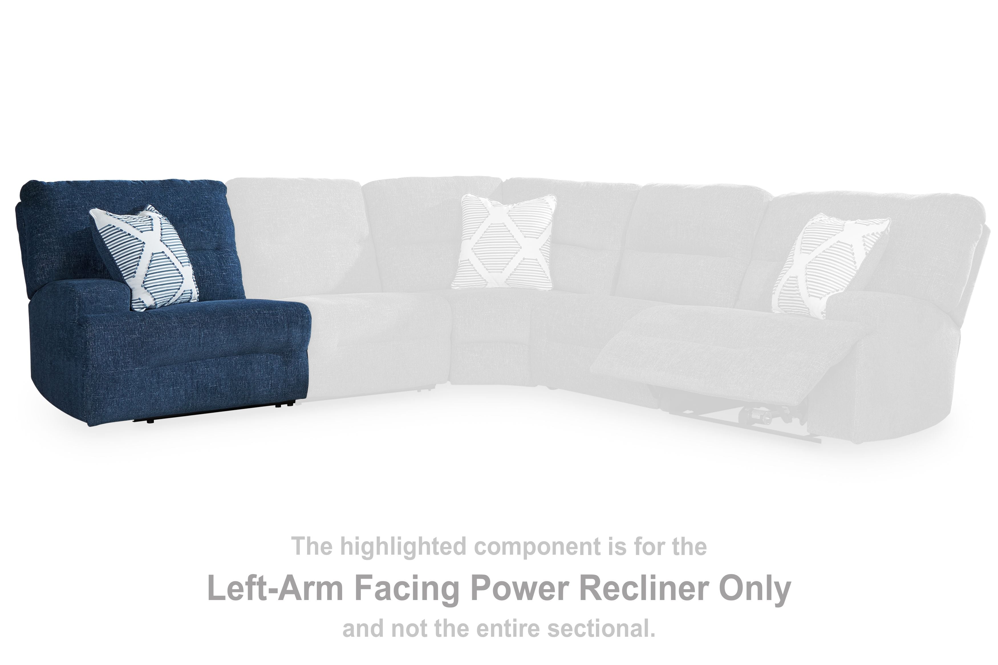 Acklen Place - Laf Zero Wall Power Recliner - Navy
