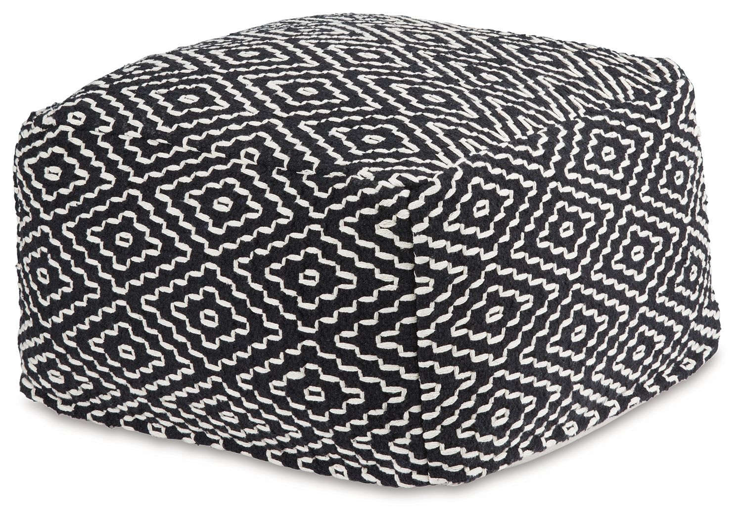 Jasett - Pouf - Black / Ivory