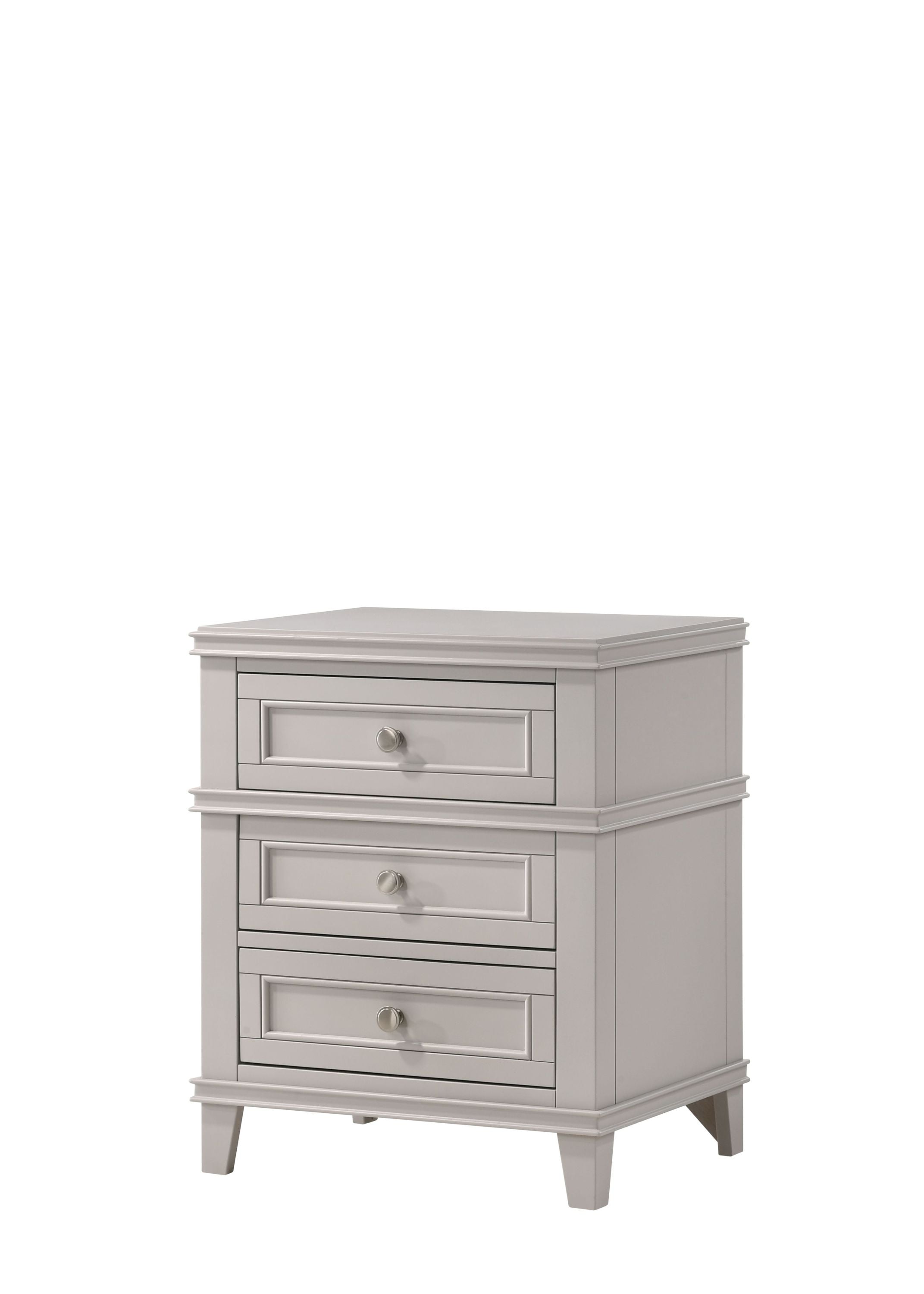 3 Drawer Nightstand with USB Charging - Modern Bedside Table