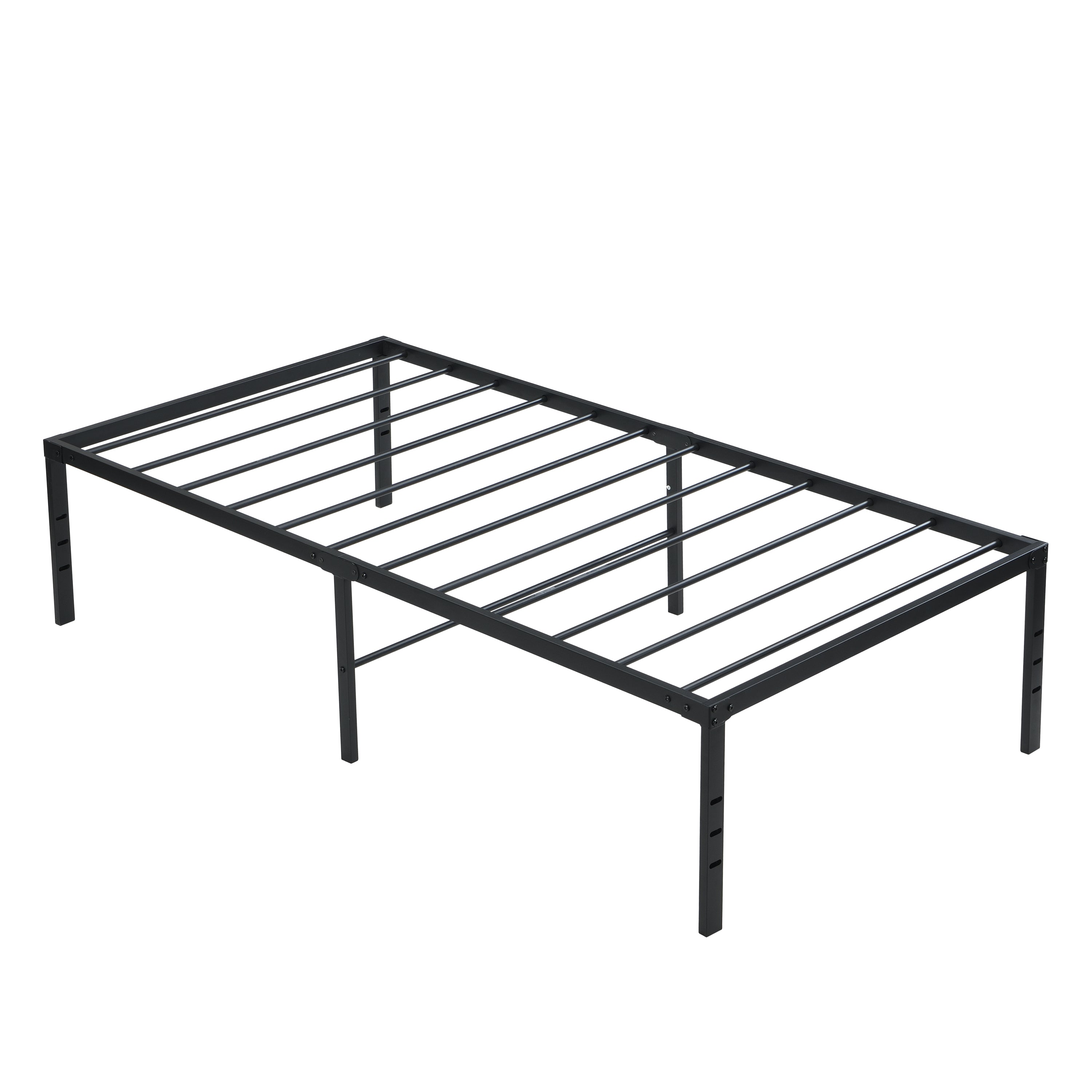 Twin Size Heavy Duty Metal Bed Frame, Quick Assembly, Black Steel