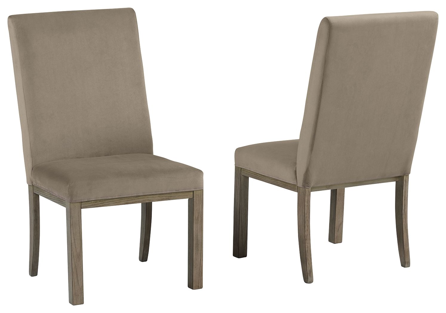 Chrestner - Dining UPH Side Chair (Set of 2) - Gray / Brown