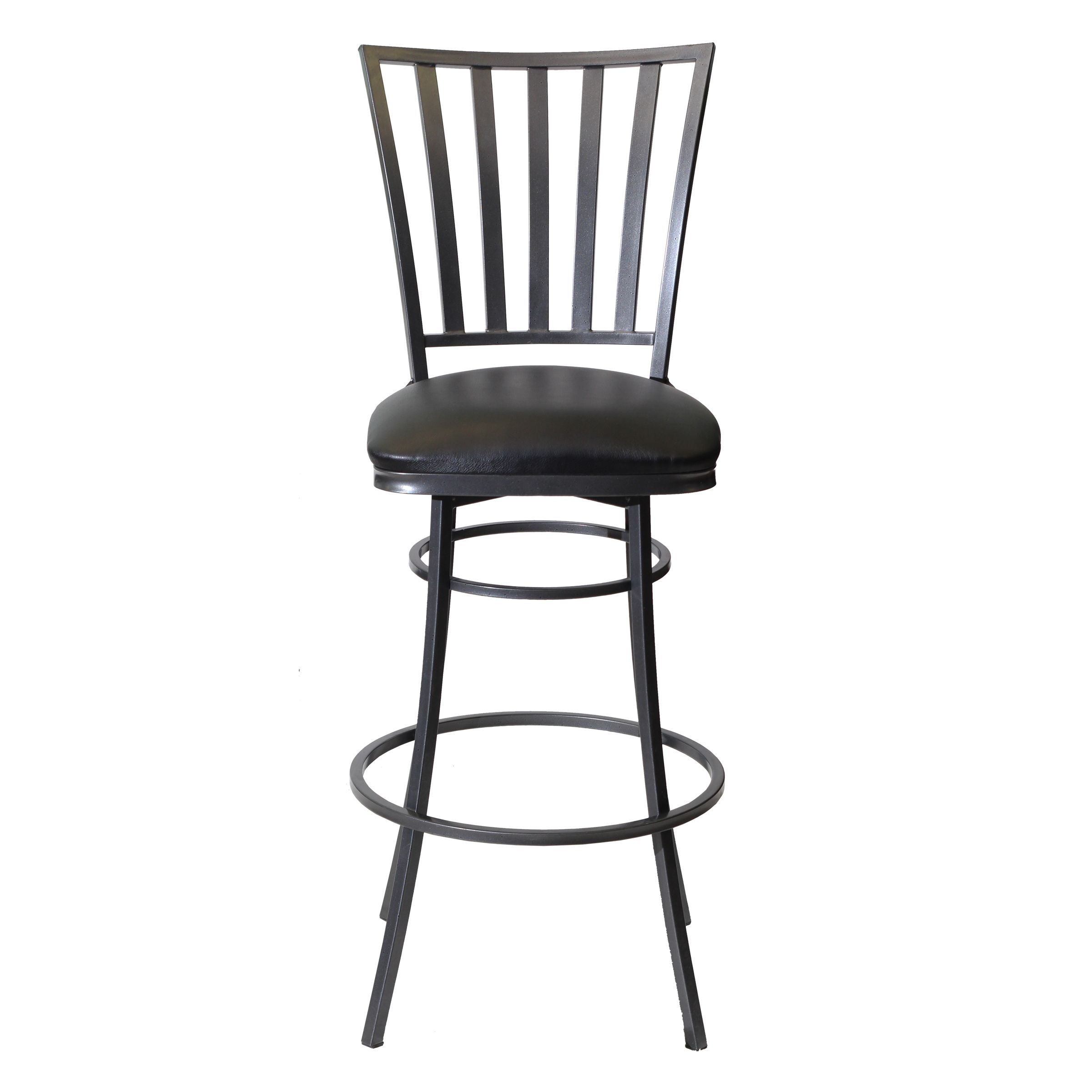 Stellan Black Swivel Barstool