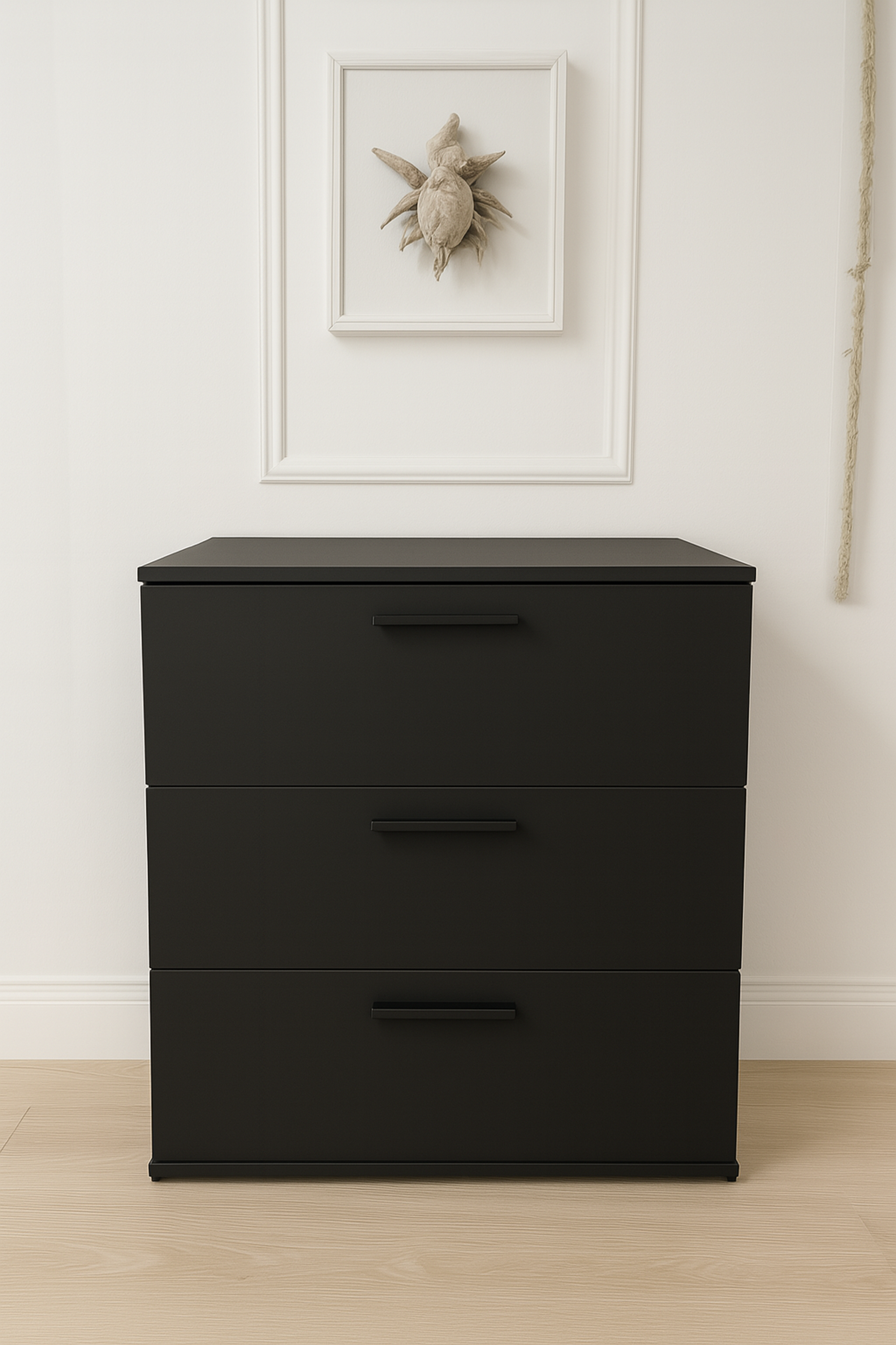 Morgan Black 3-Drawer Modular Jumbo Storage Chest