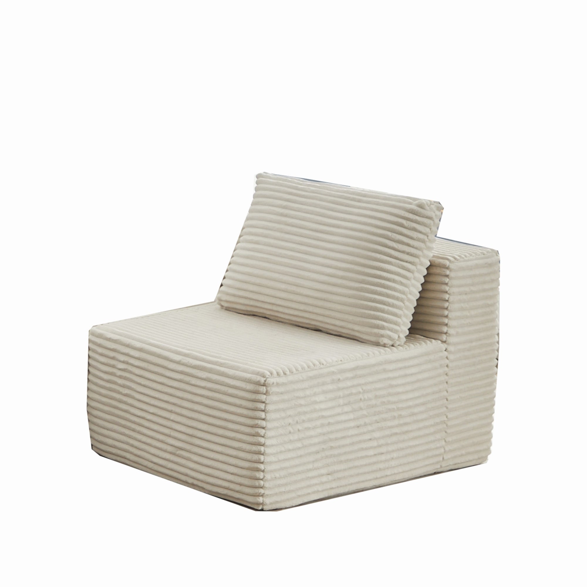 Modular Single Seat Sectional Couch for Living Room Beige