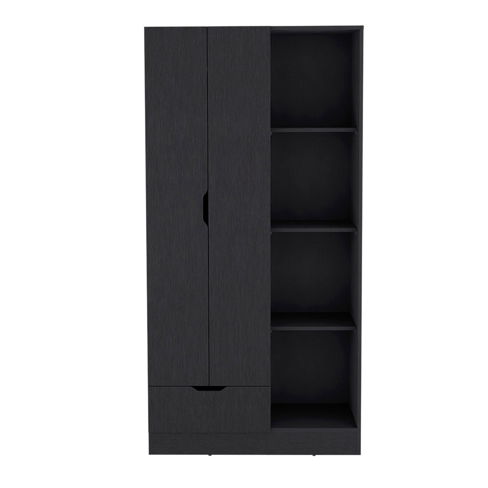 Black Dover Bedroom Armoire Storage Cabinet