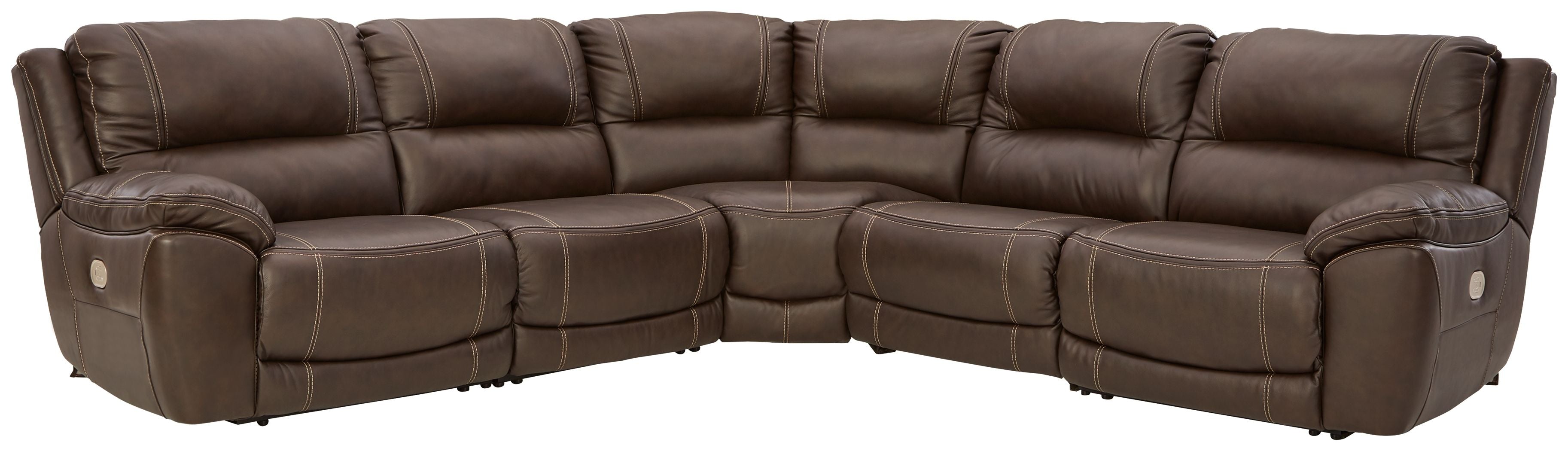 Dunleith Leather Power Reclining Sectional-Signature Design by Ashley®-American Furniture Outlet