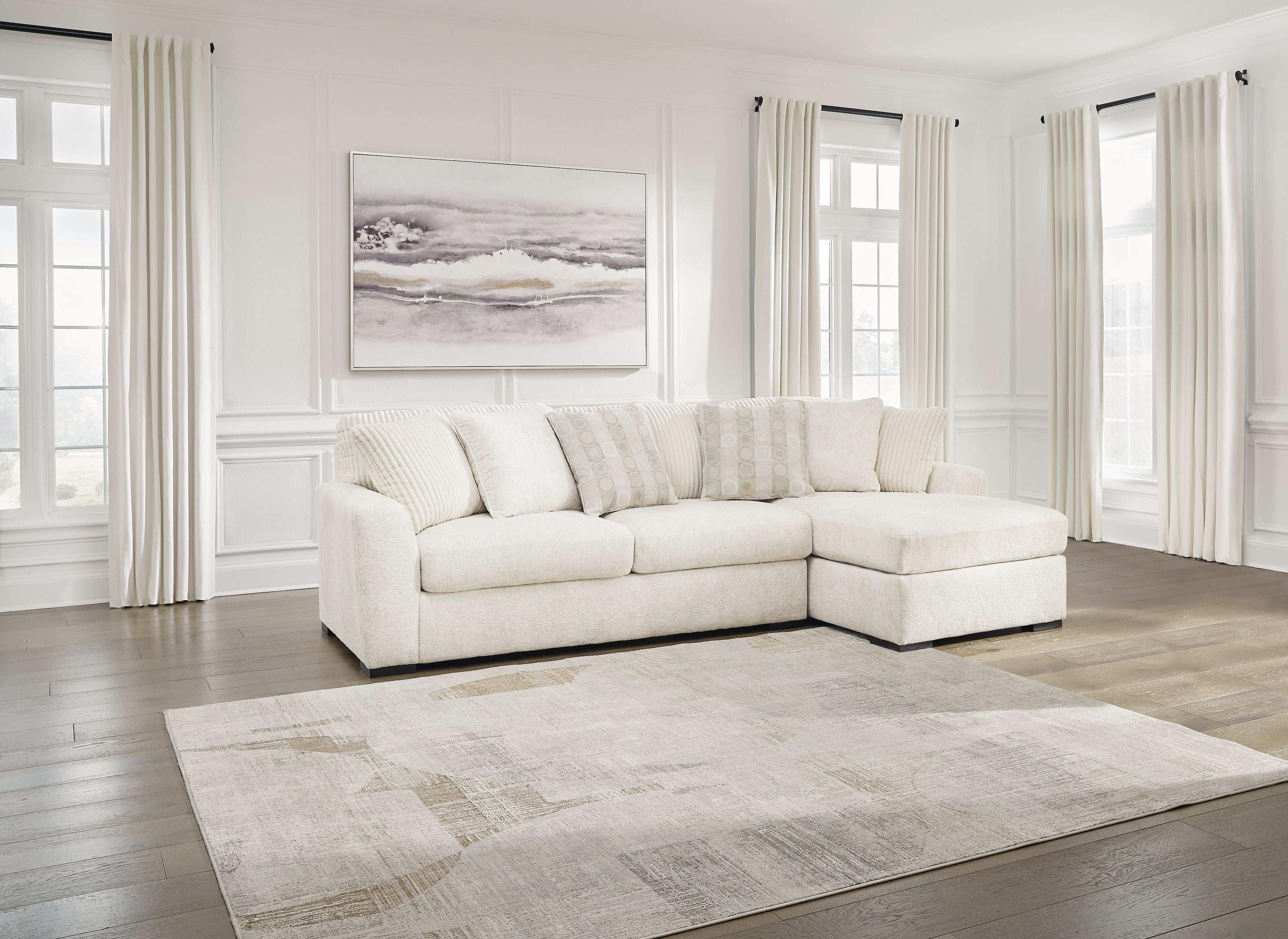 Modern Chessington White Sectional w/ Chaise-Signature Design by Ashley®-American Furniture Outlet