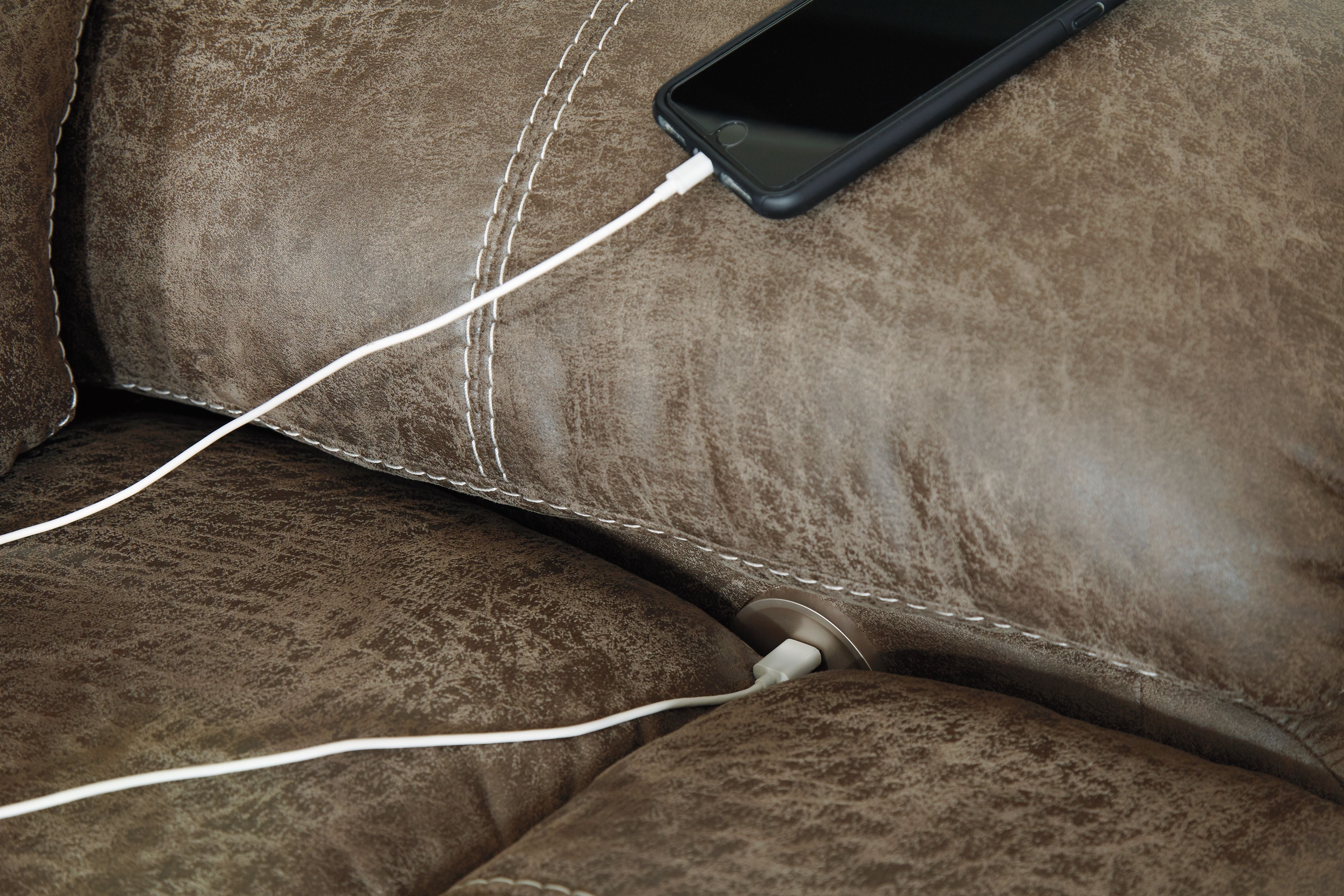 Segburg - Driftwood - 2-Piece Power Reclining Sofa-Benchcraft®-American Furniture Outlet