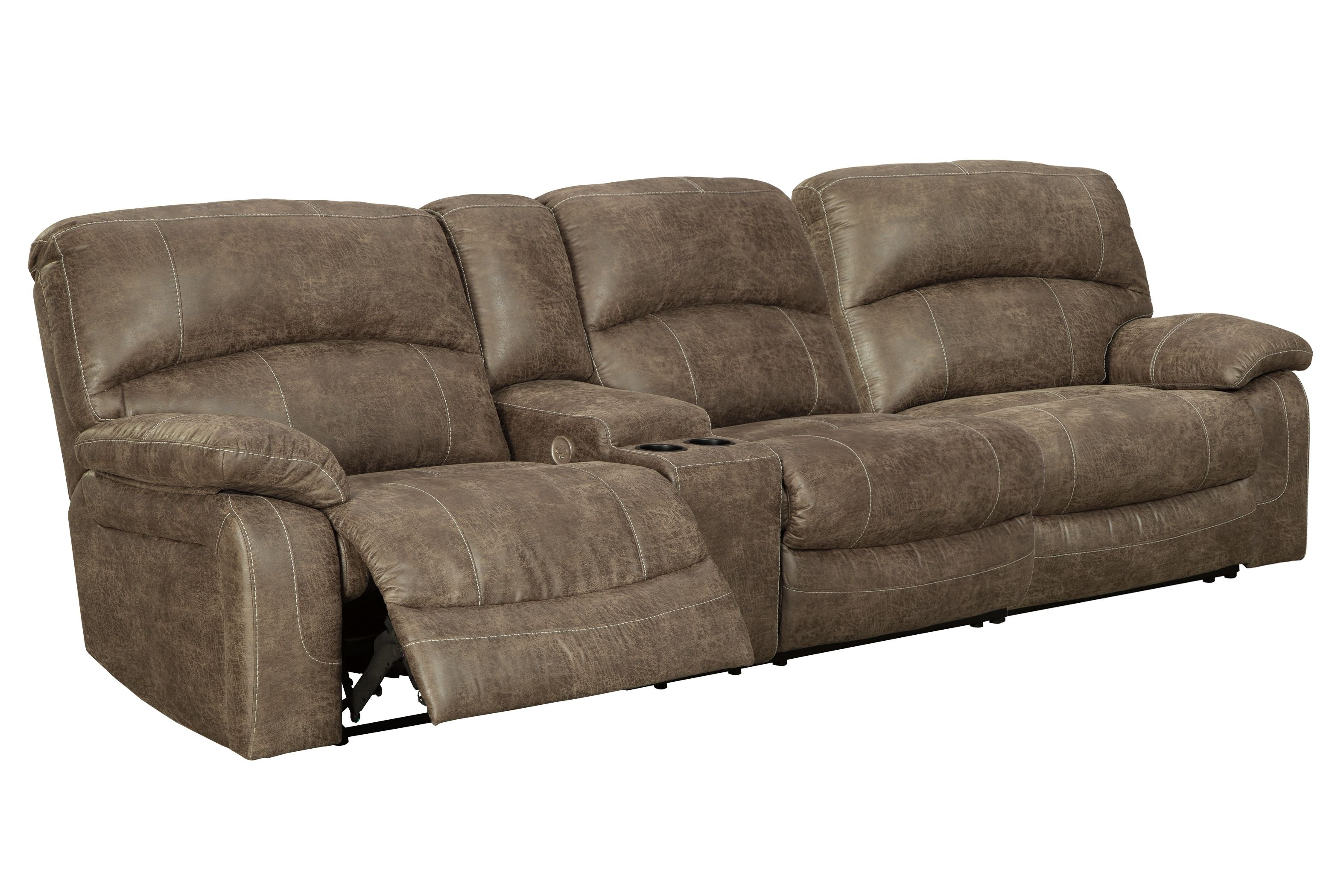 Segburg - Driftwood - 2-Piece Power Reclining Sofa-Benchcraft®-American Furniture Outlet