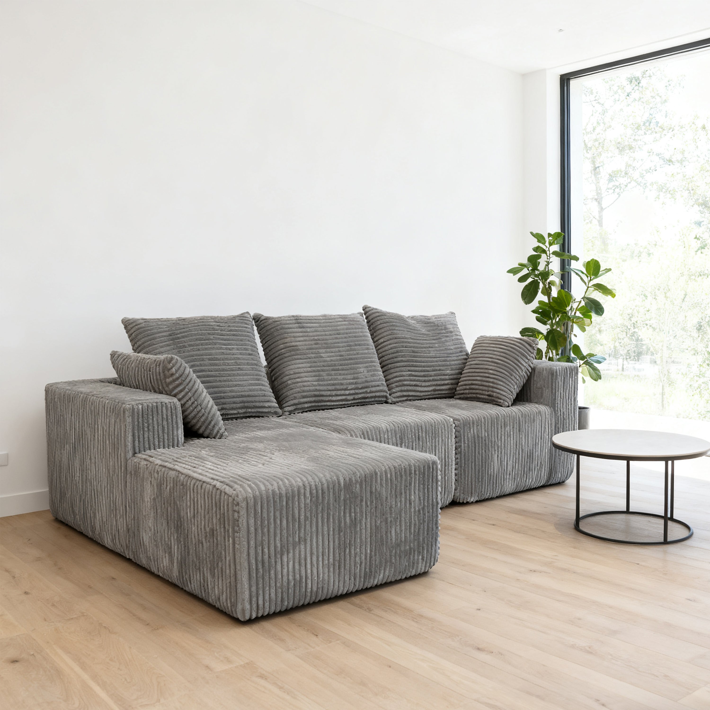 Gray Corner Sectional Sofa Bed: Plush, Modular, & High-Density