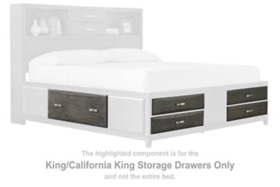 Caitbrook - King/Cal King Storage Drawers - Gray