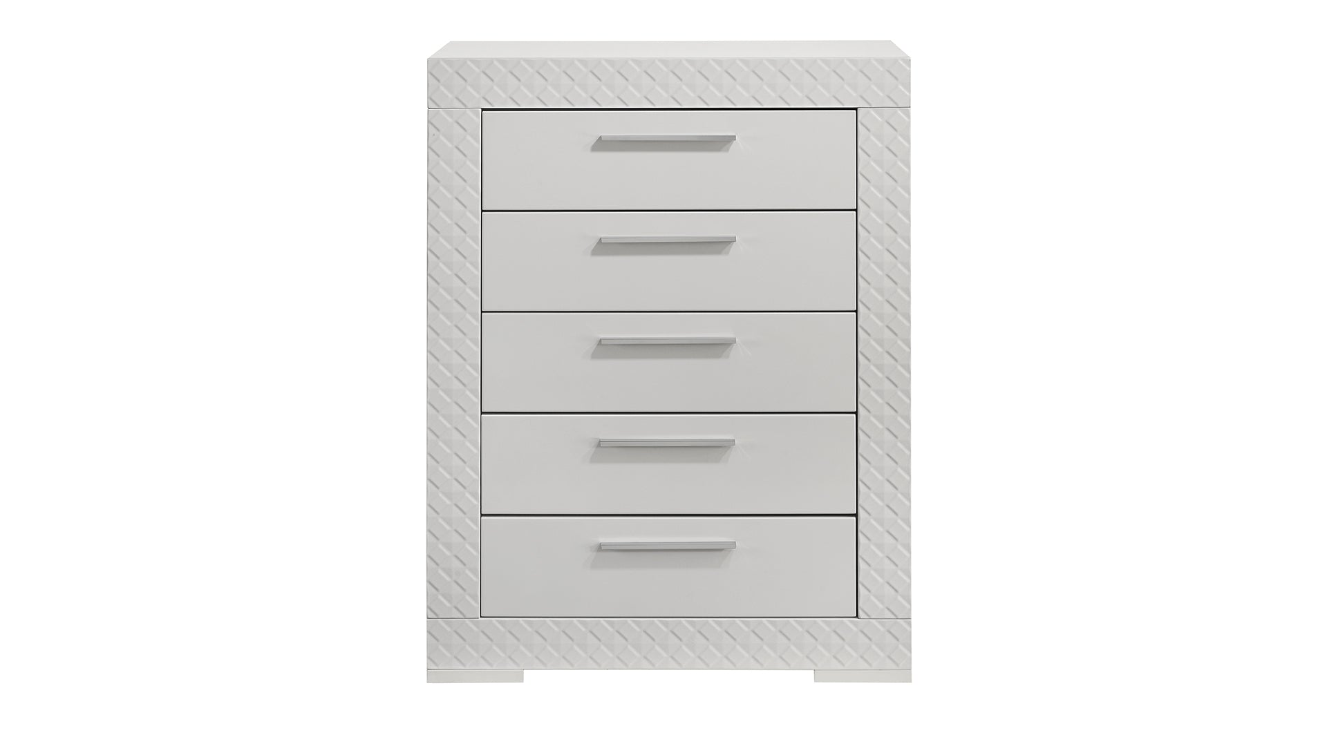 Blanca Modern White Wood 5-Drawer Chest