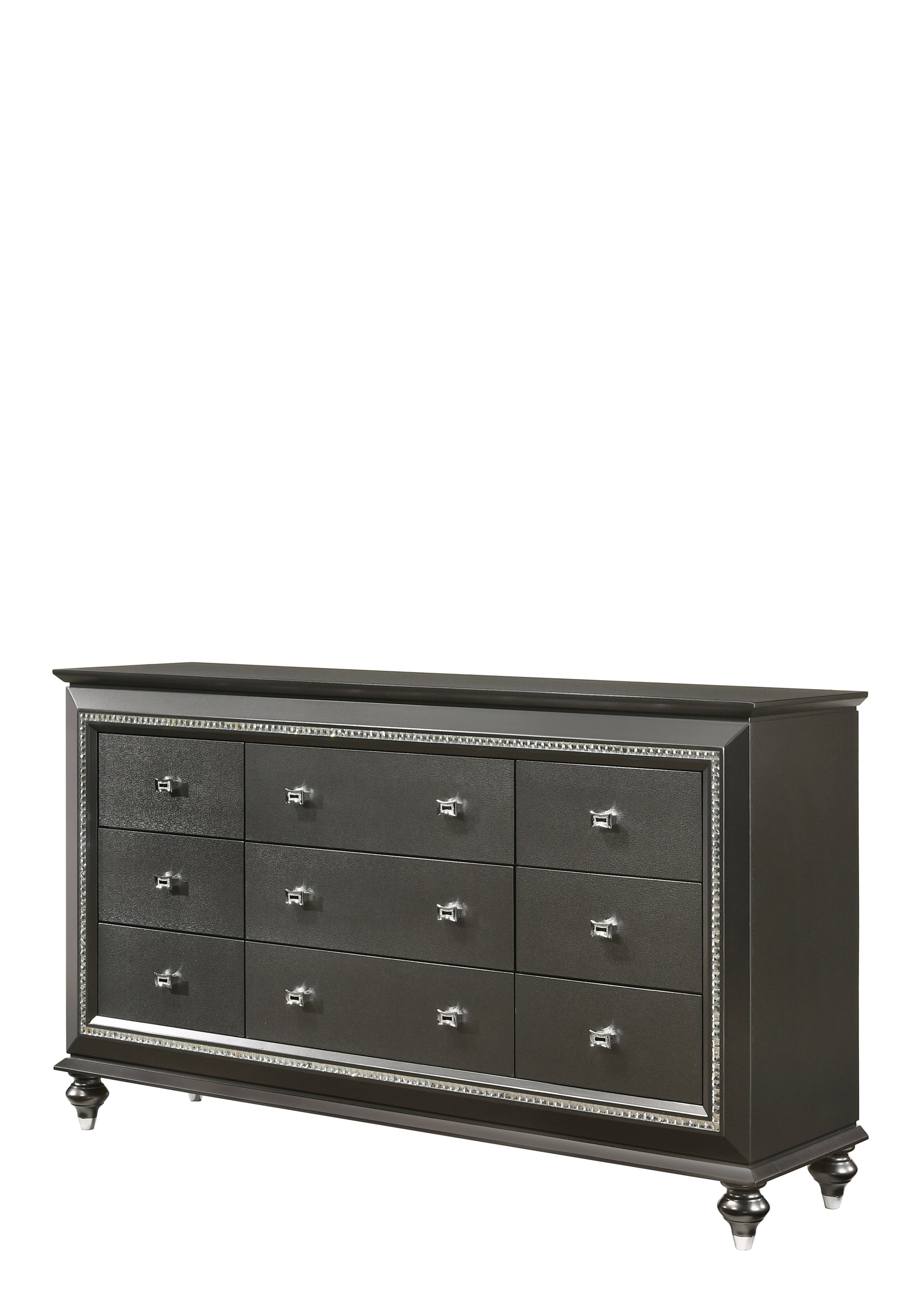 Kaitlyn Metallic Gray Dresser - Modern Bedroom Furniture