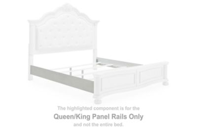Montelaine - Queen/King Panel Rails - Antique White