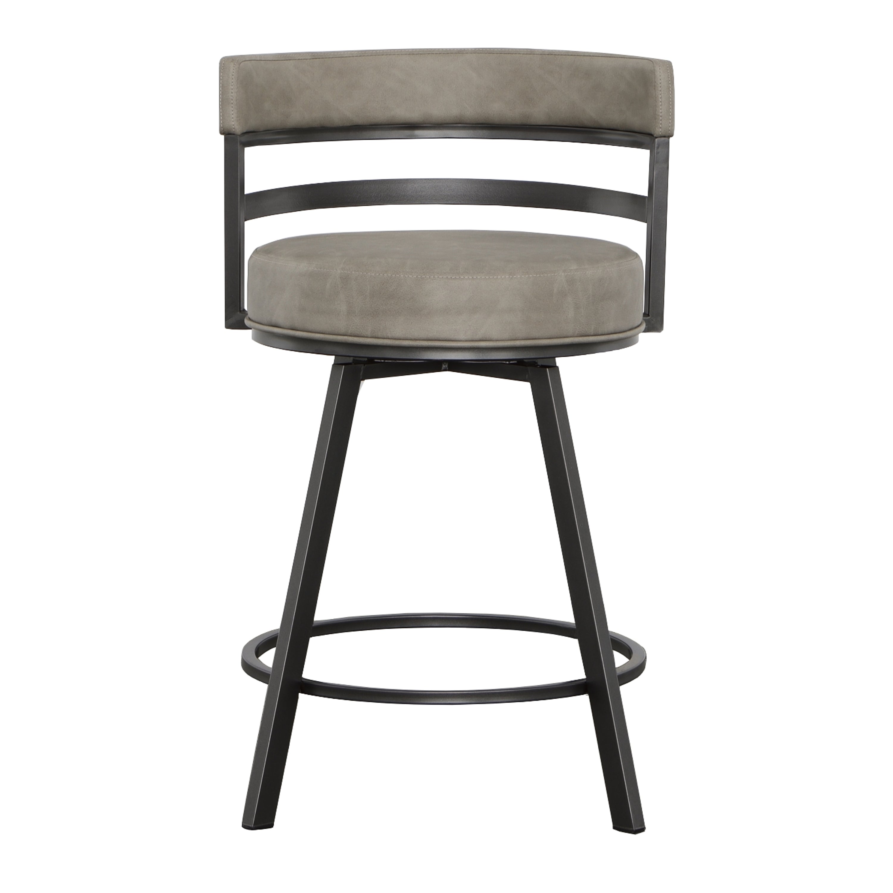Gene Dark Gray Swivel Counter Stool - Kitchen Bar Height Seat