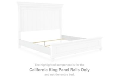 Kanwyn - Cal King Panel Rails - Whitewash