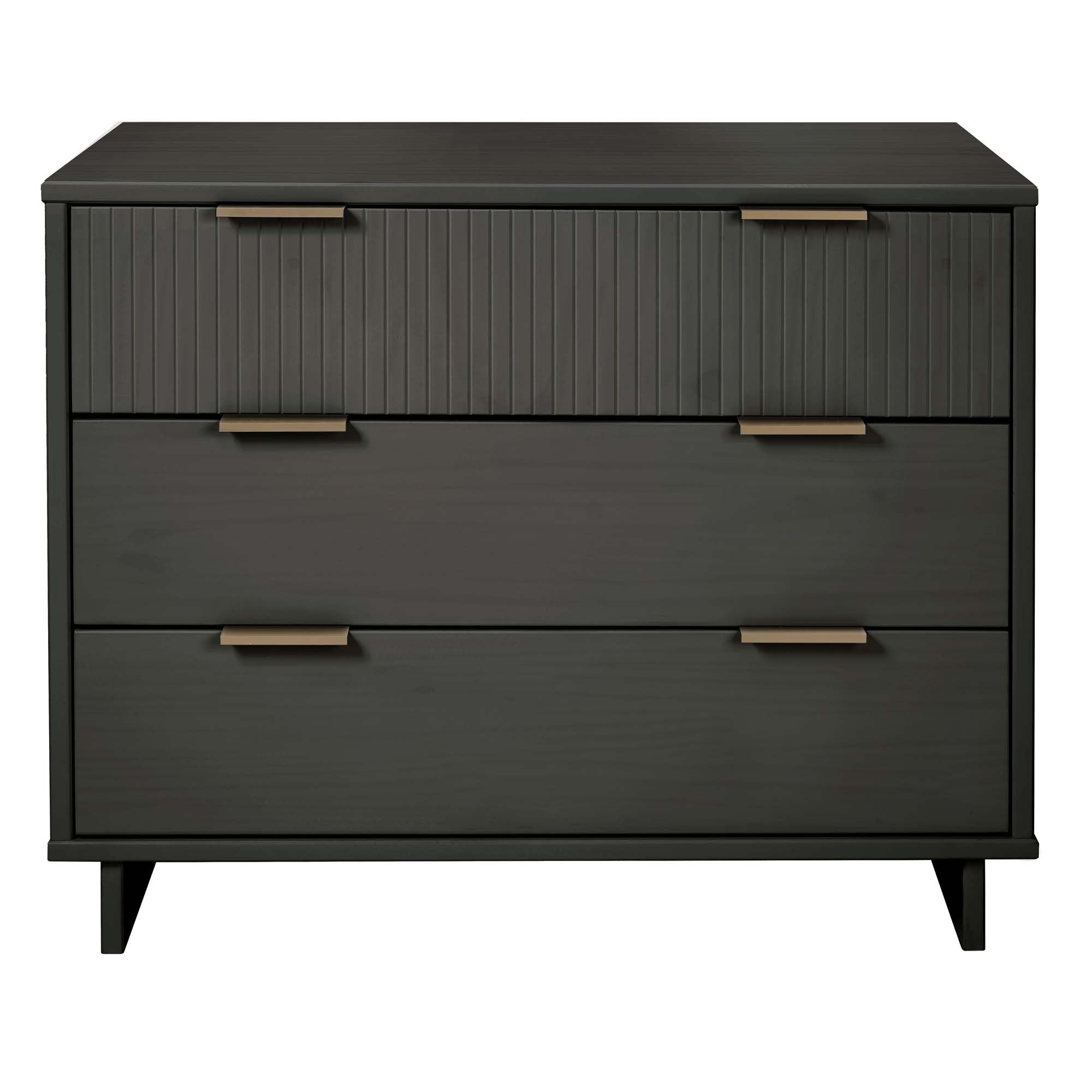 Granville 38" 3-Drawer Dresser - Charcoal Gray