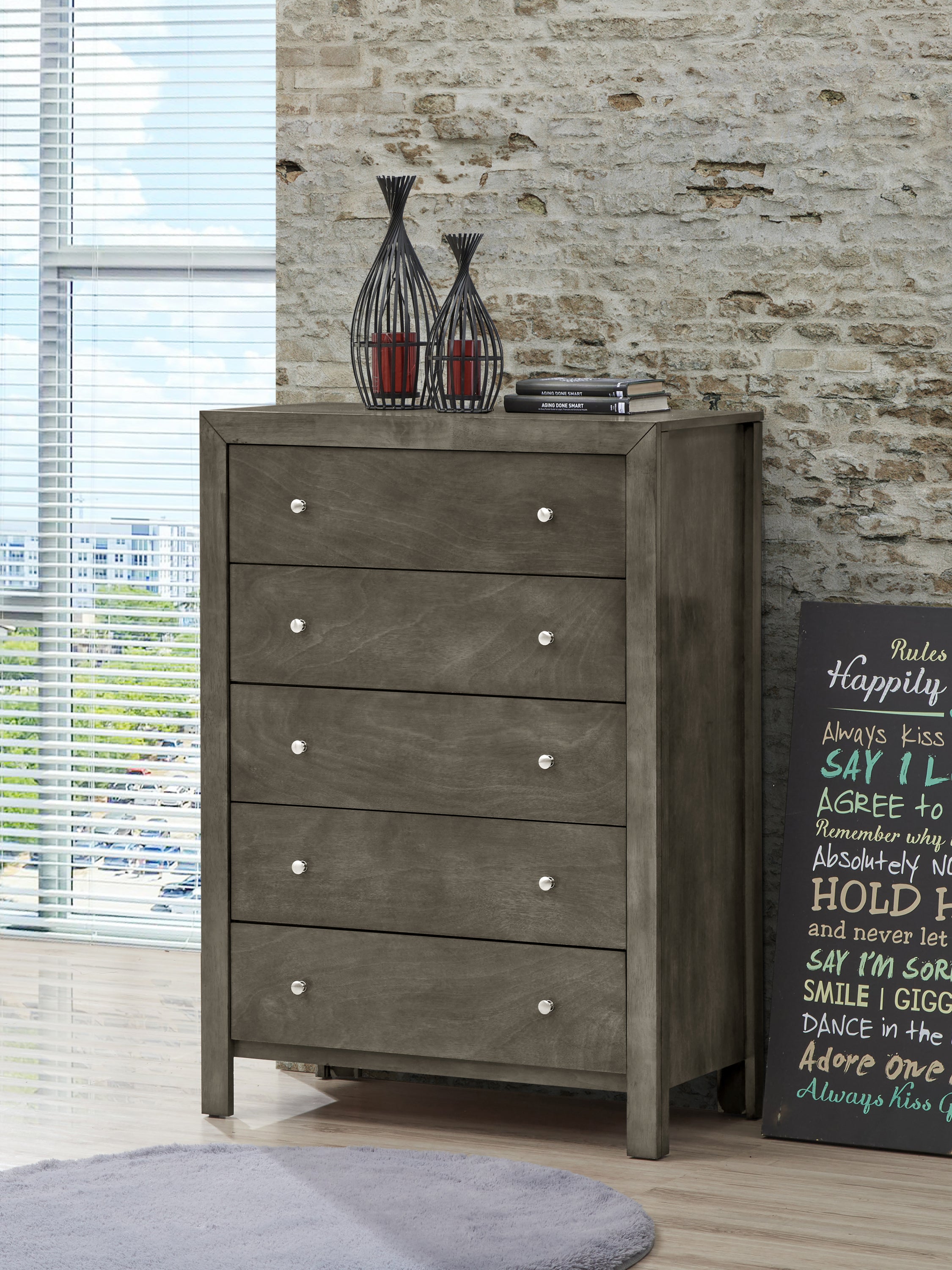 Elegant Gray Transitional Storage Chest for Stylish Storage