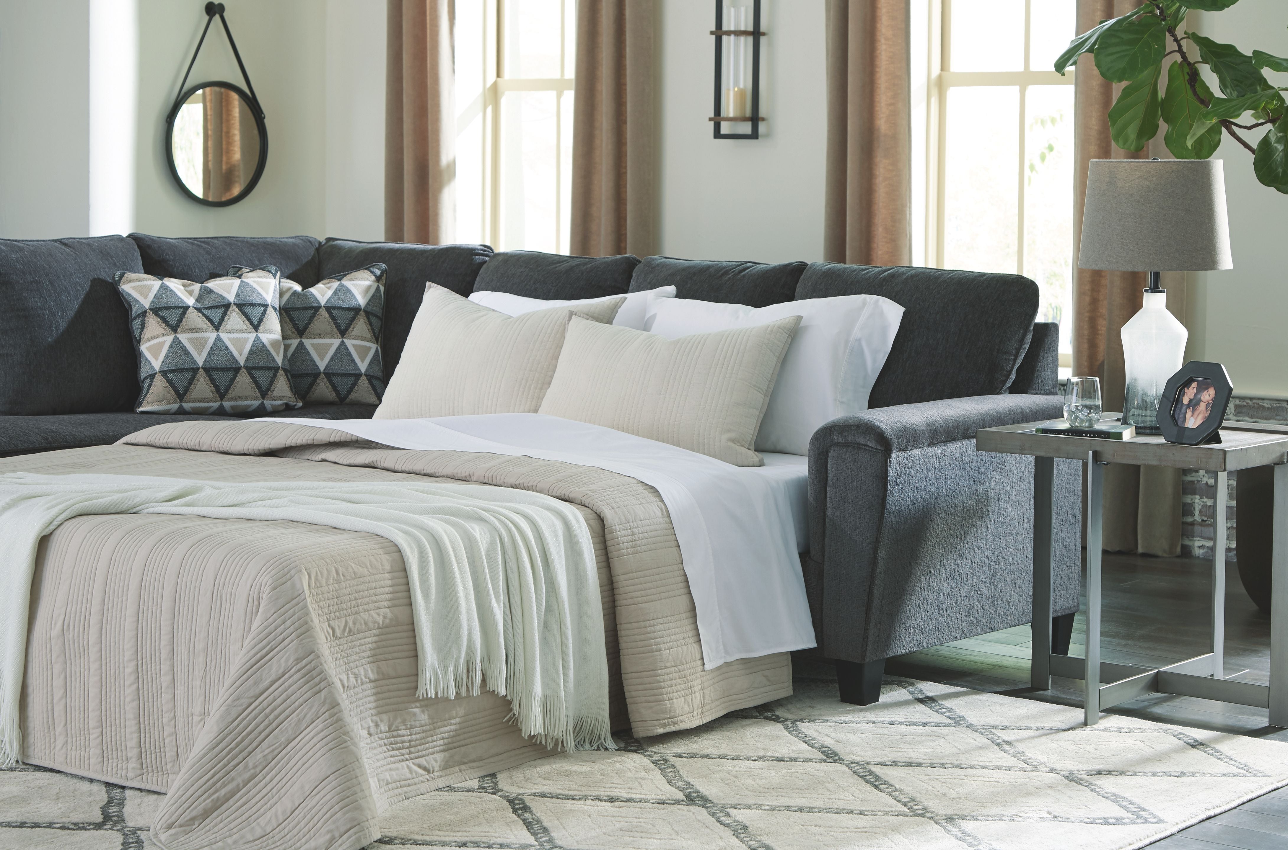 Abinger Sleeper Sectional w/ Chaise-Sleeper Sectionals-American Furniture Outlet