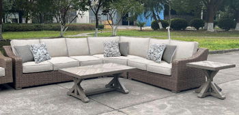 Laguna Heights - Beige - RAF/LAF Loveseat With Cushion (Set of 2)