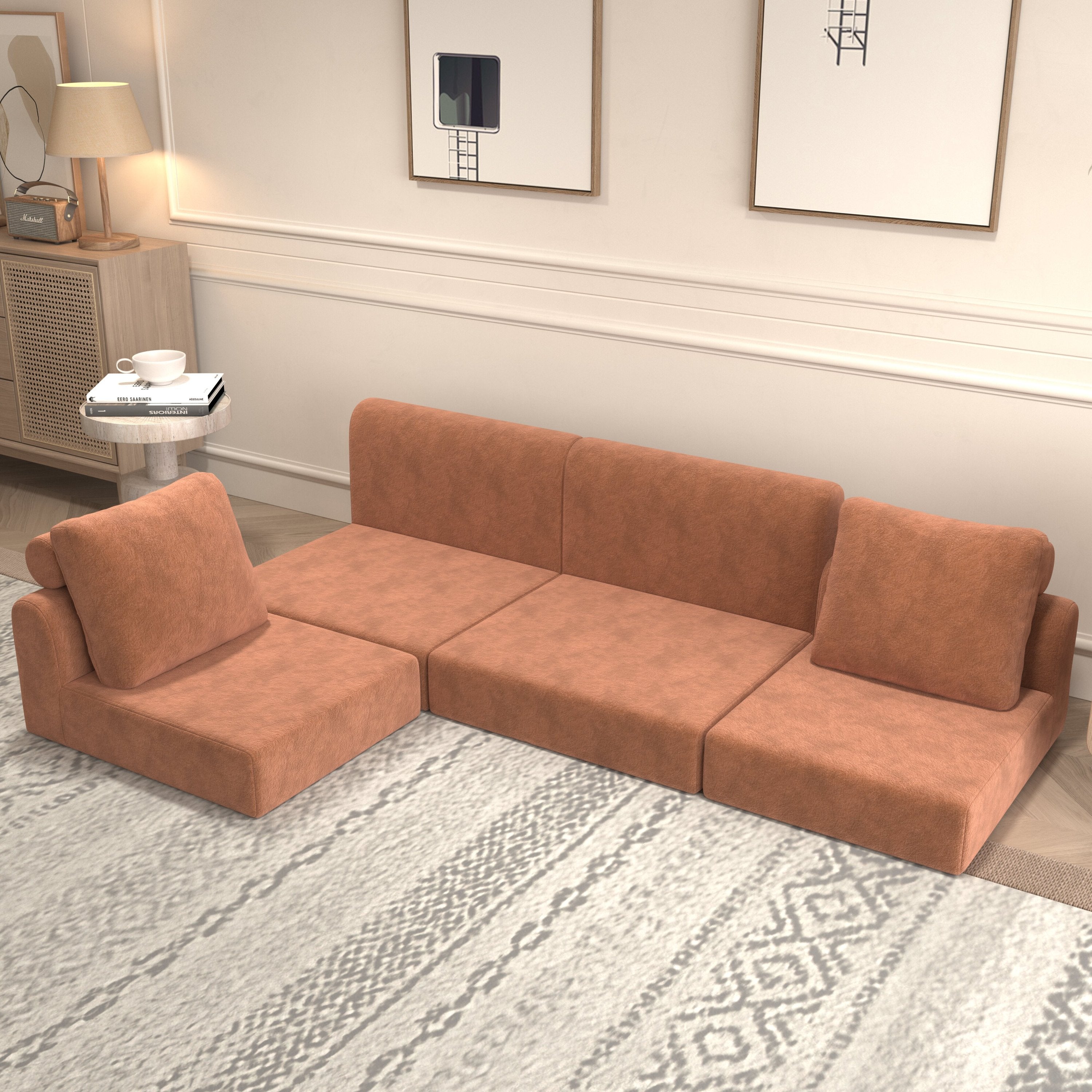 Convertible Folding Sofa Bed for Small Spaces with Memory Foam