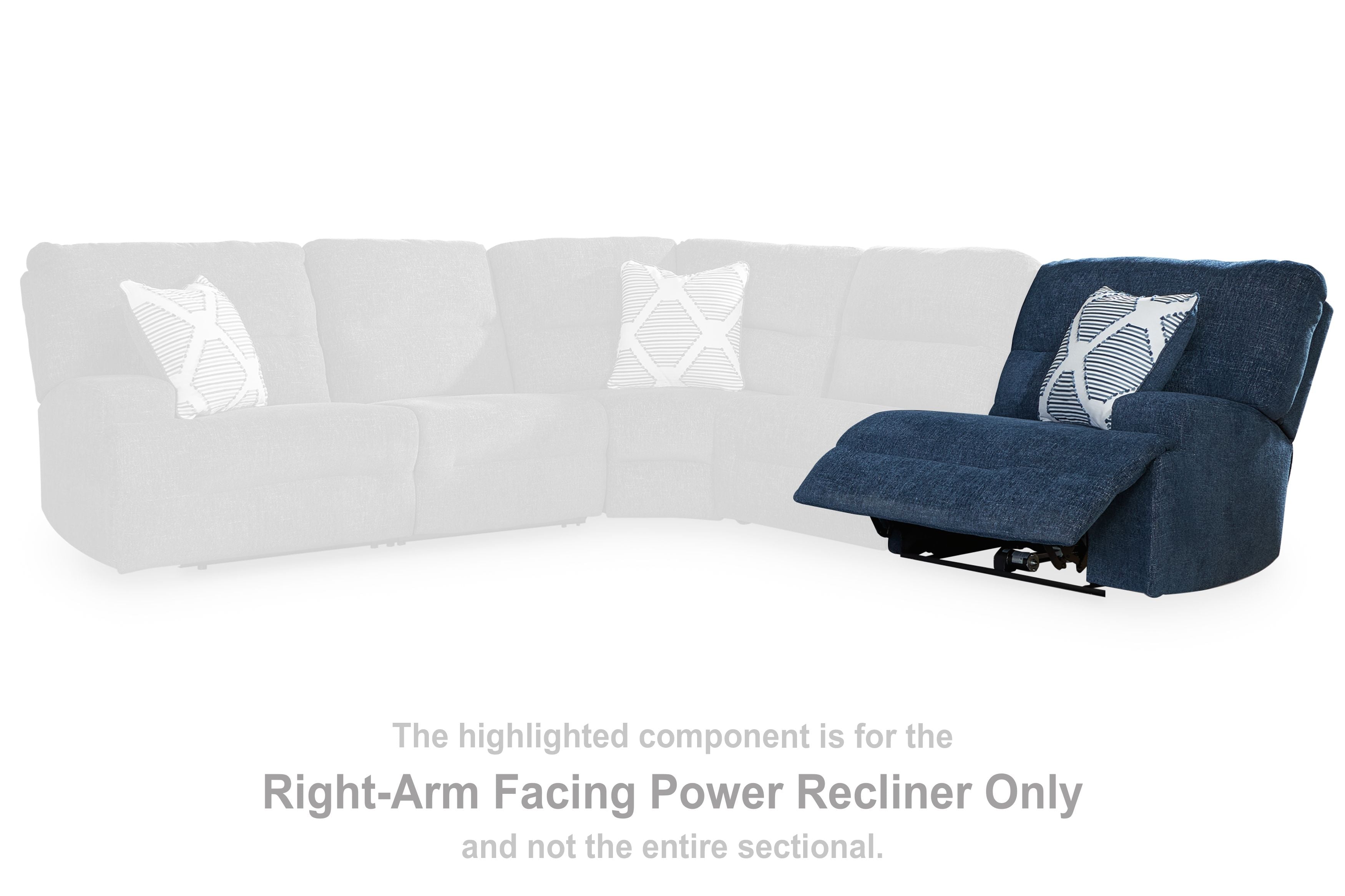 Acklen Place - Raf Zero Wall Power Recliner - Navy