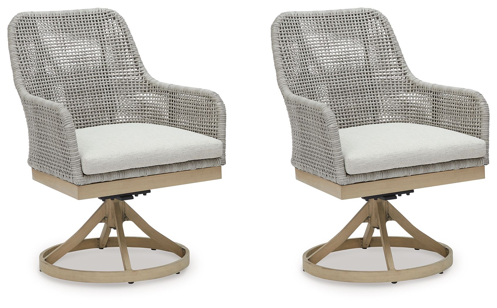 Seton Creek - Swivel Chair With Cushion (Set of 2) - Gray