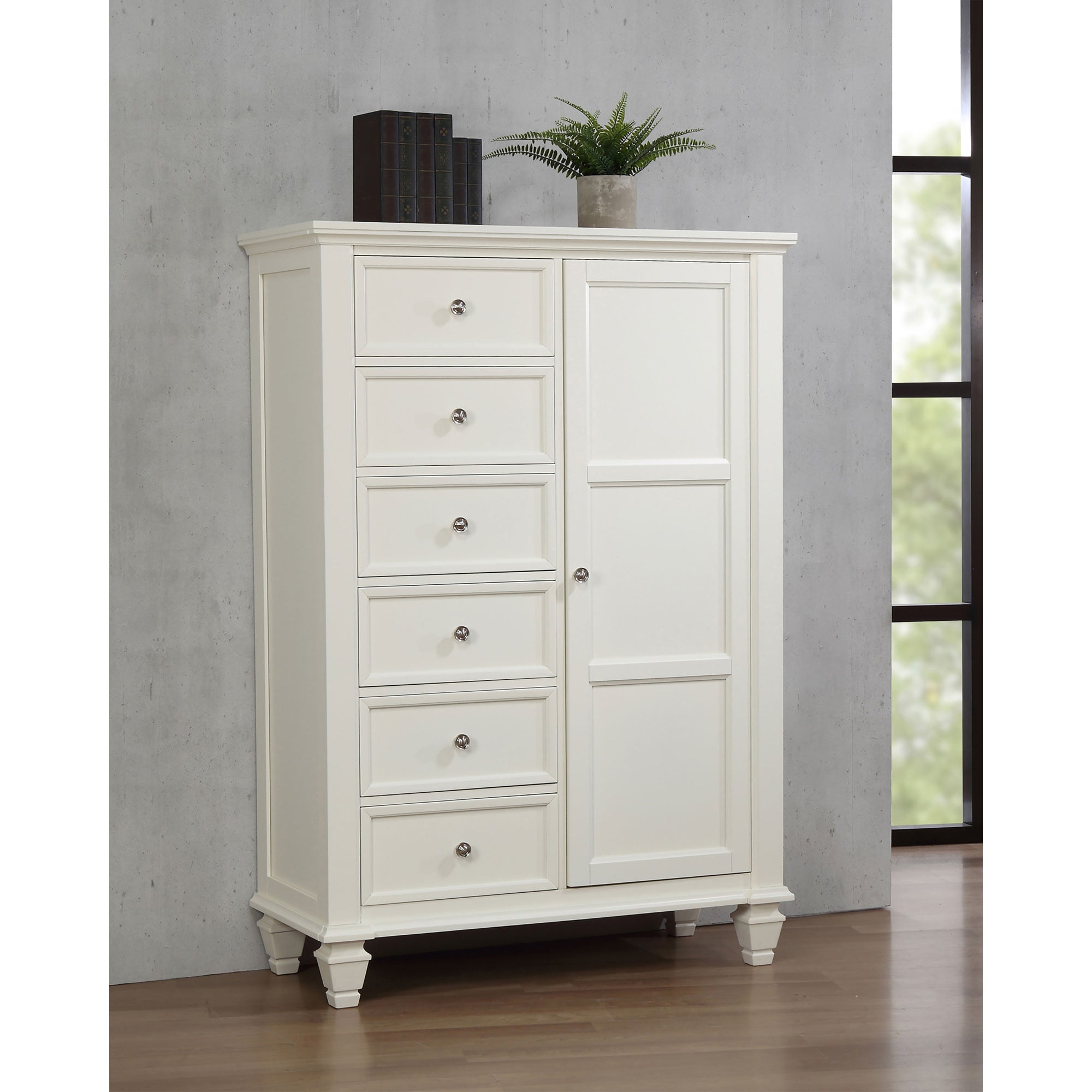 Vallauris Cream White 8-Drawer Storage Chest