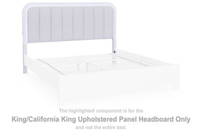 Jarlee - White - King / California King Upholstered Panel Headboard