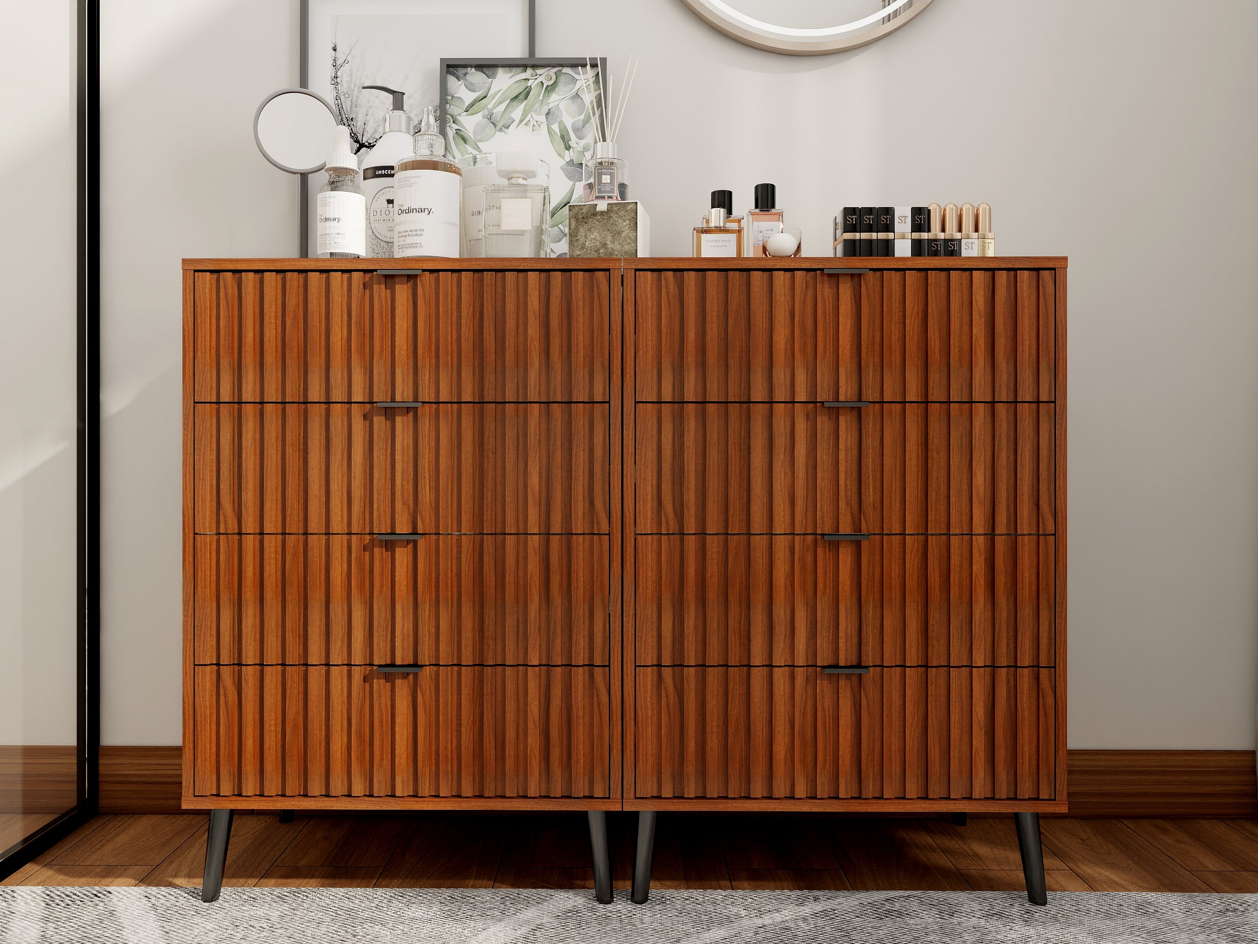 Brown Wooden Chest of Drawers - Modern Home Storage