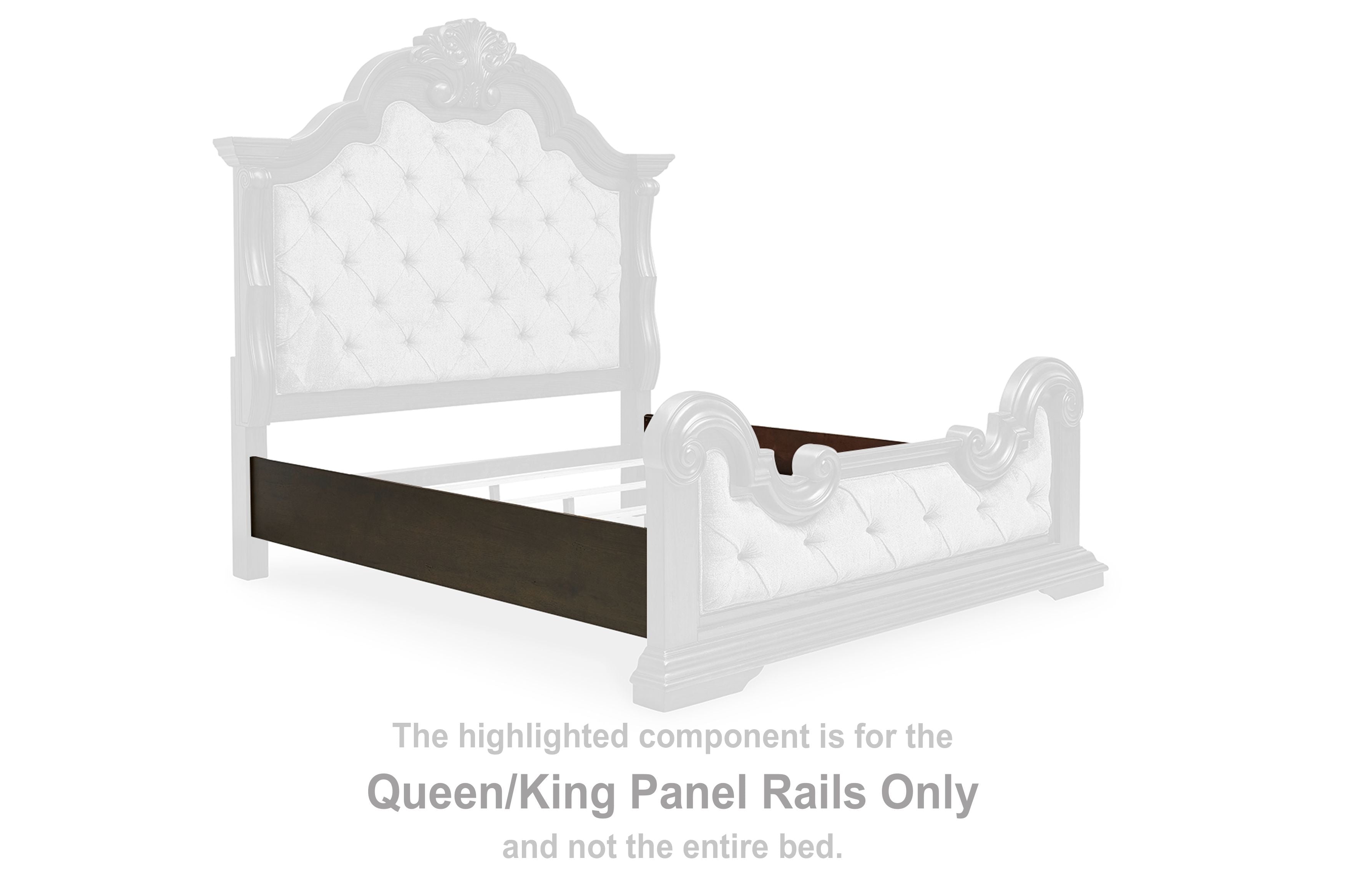 Maylee - Queen/ King Panel Rails - Dark Brown