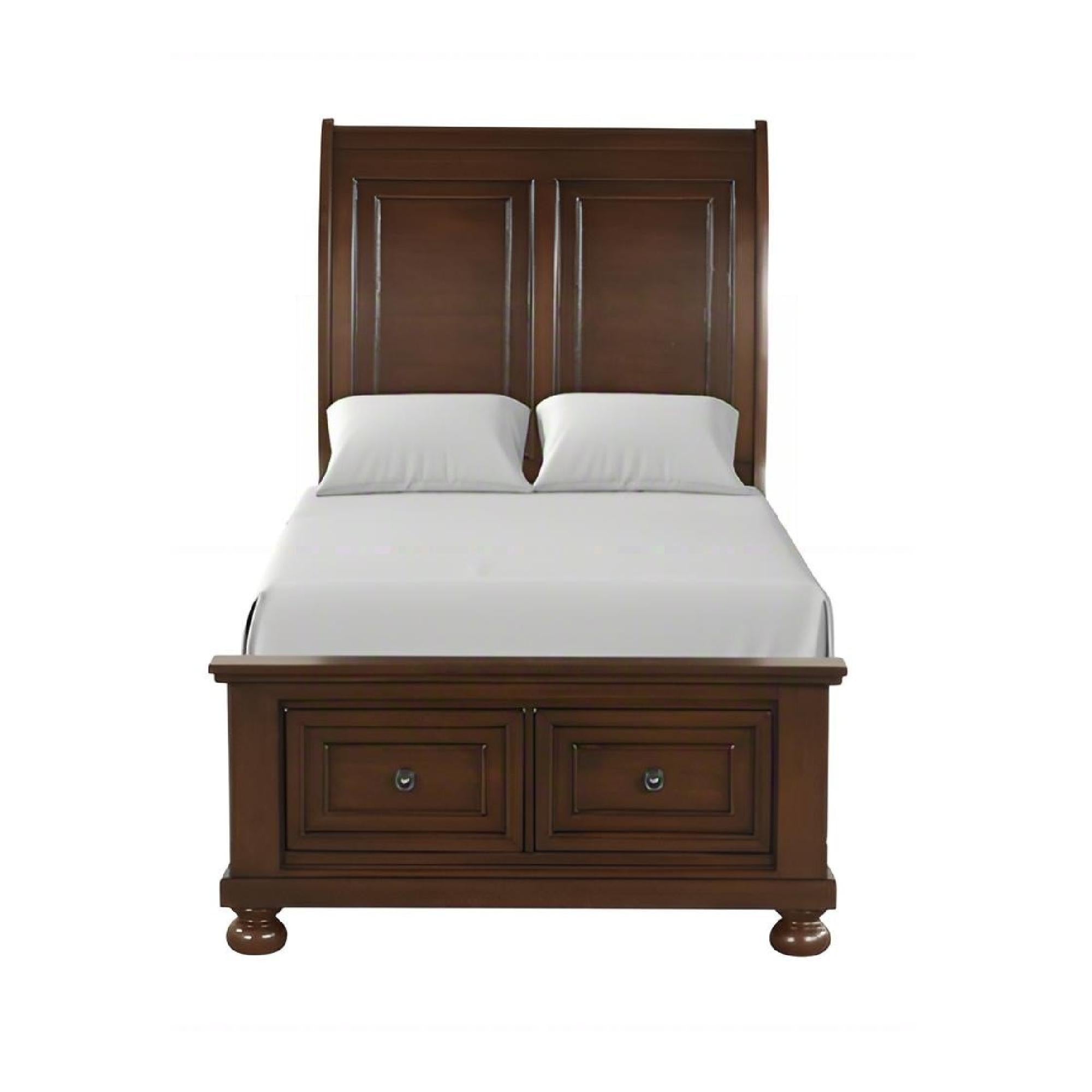 Meade G8910A-TB Dark Cherry Twin Bed: Platform, Storage, Dovetail