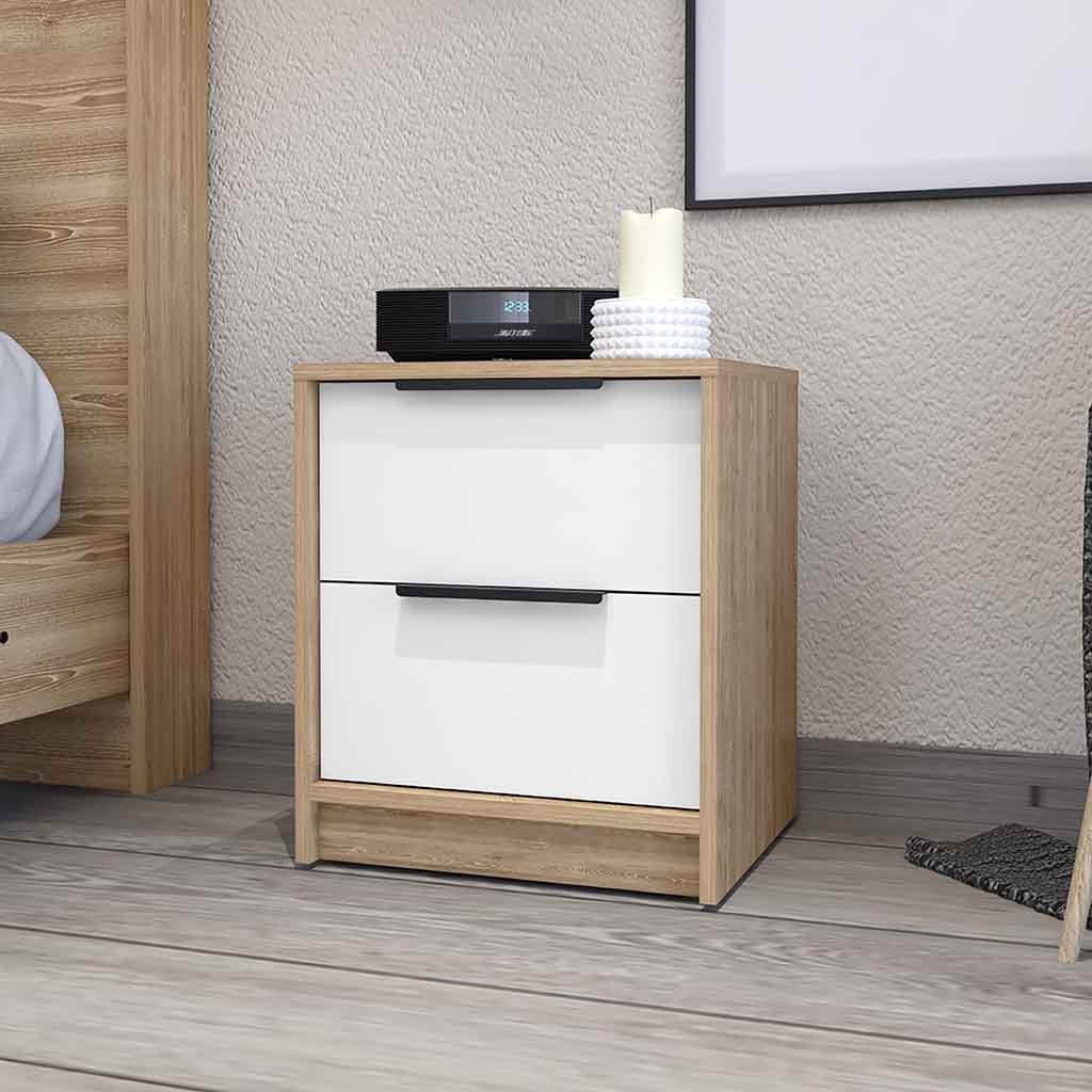 Washington Nightstand: Large 2-Drawer Bedroom Storage Solution