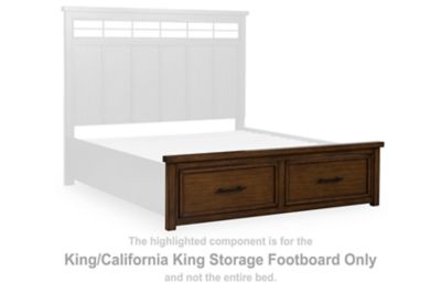 Taffenbrook - Medium Brown - King/California King Storage Footboard