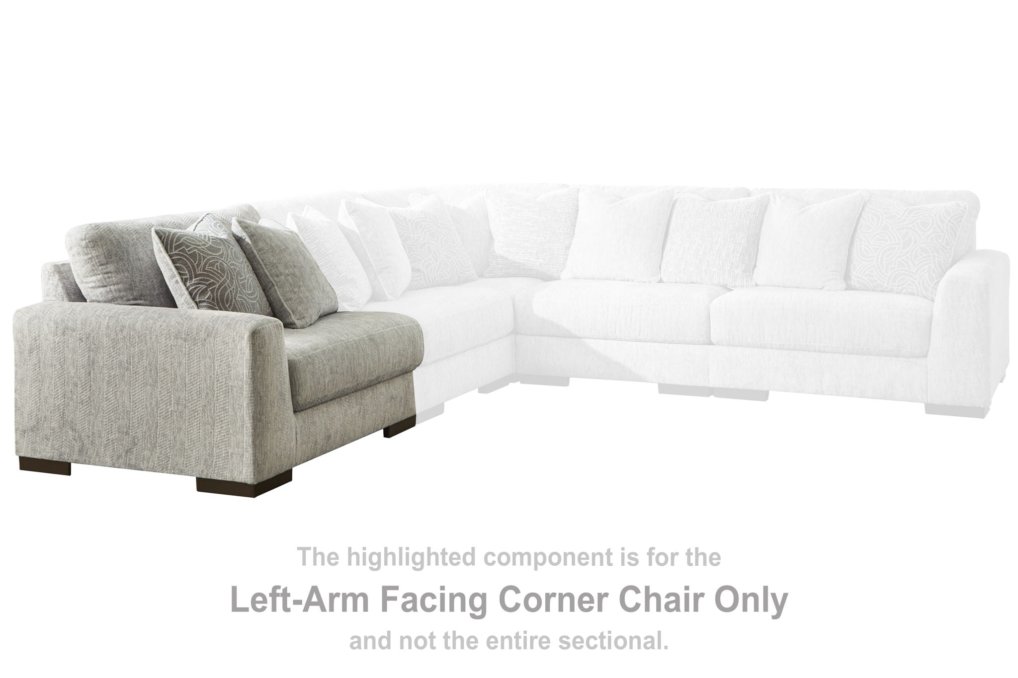Regent Park - LAF Corner Chair - Pewter