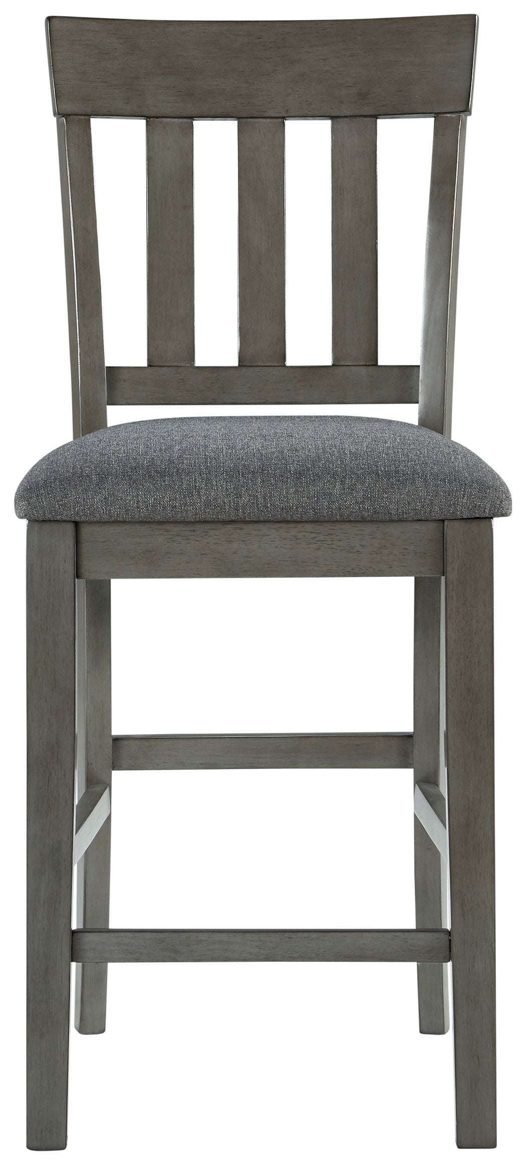 Hallanden Black & Gray Two-Tone Upholstered Barstool (Set of 2) - Padded Backrest