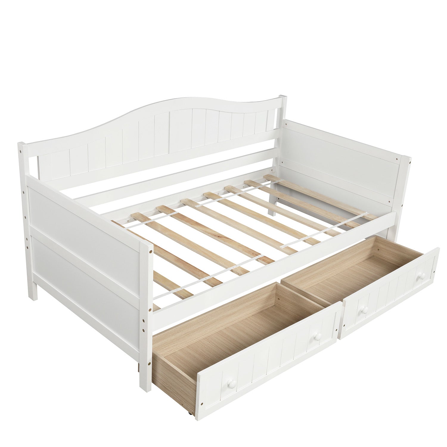 White Twin Daybed with Drawers: Sofa Bed