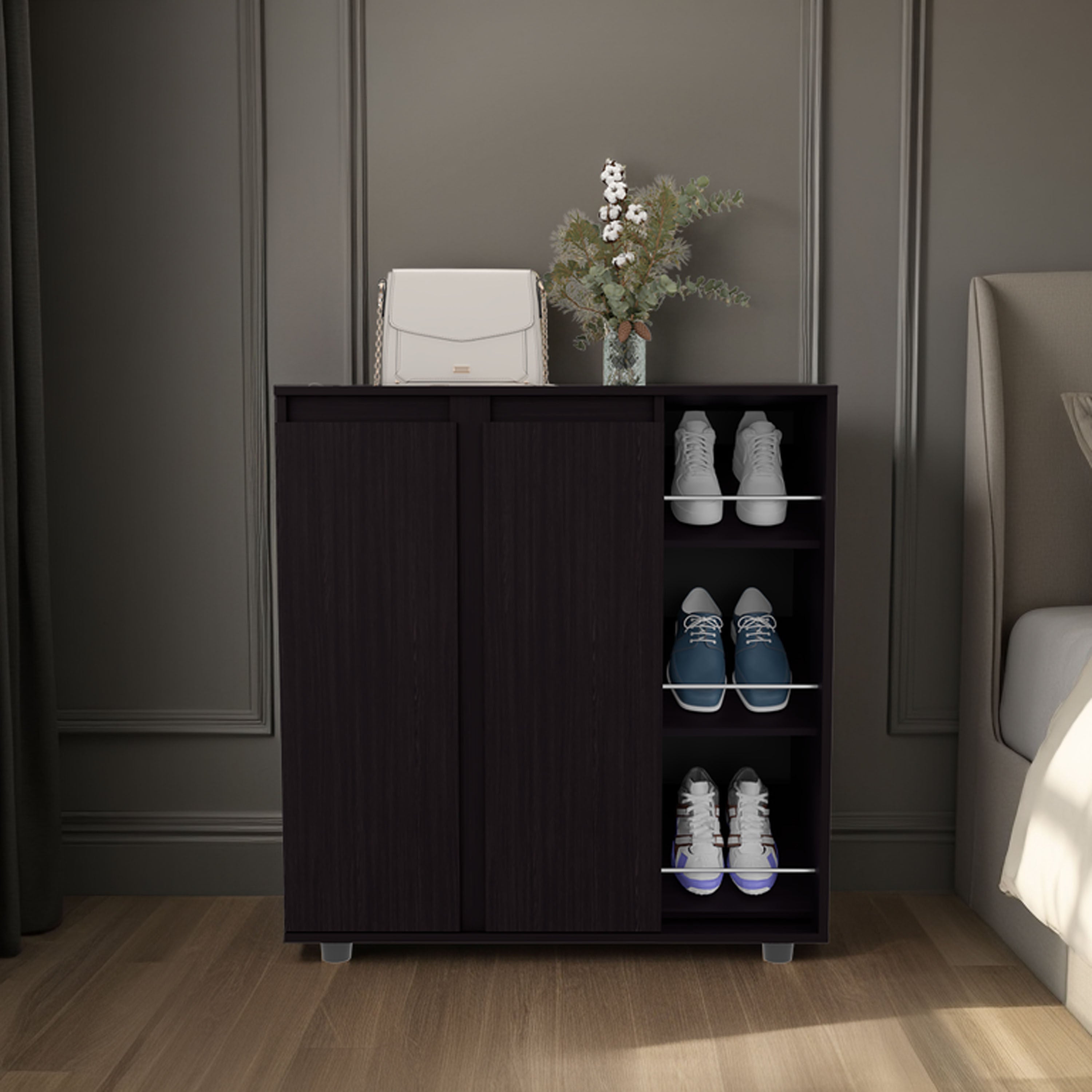 Gitano Wenge Shoe Storage Cabinet - Entryway & Bedroom