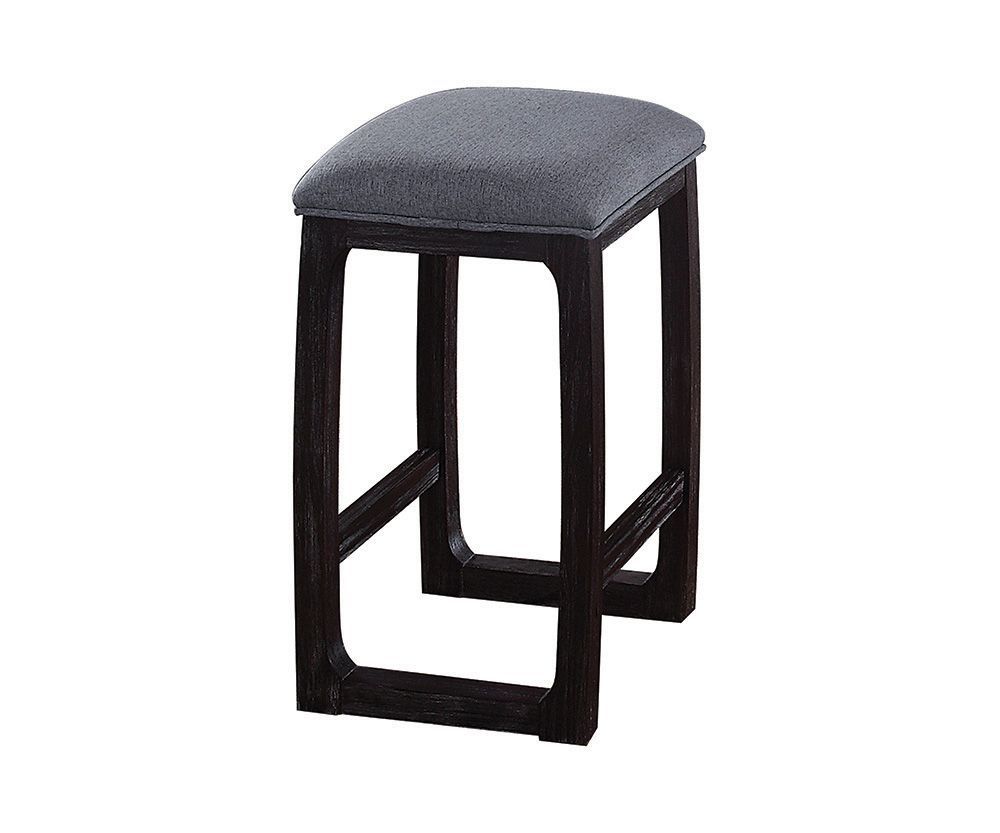 Razo Fabric Weathered Espresso Counter Height Stool