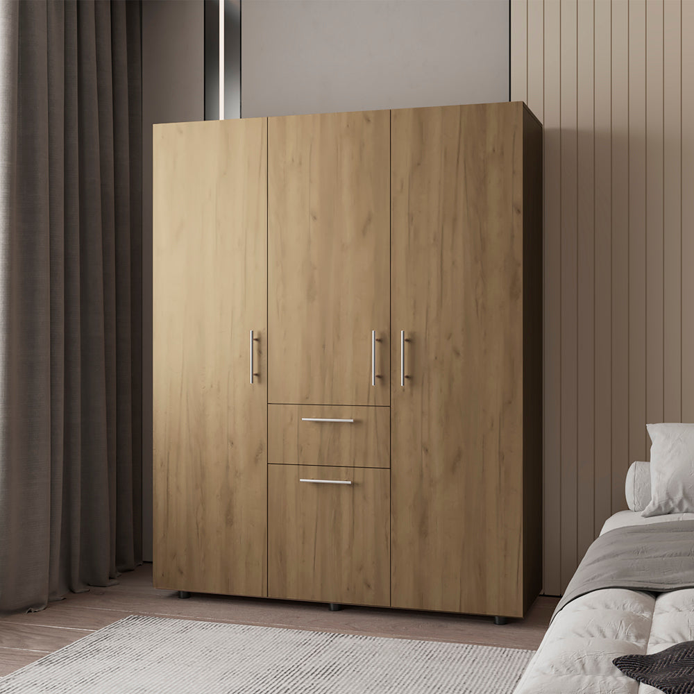 Elma Macadamia Bedroom Armoire - Stylish Storage Solution
