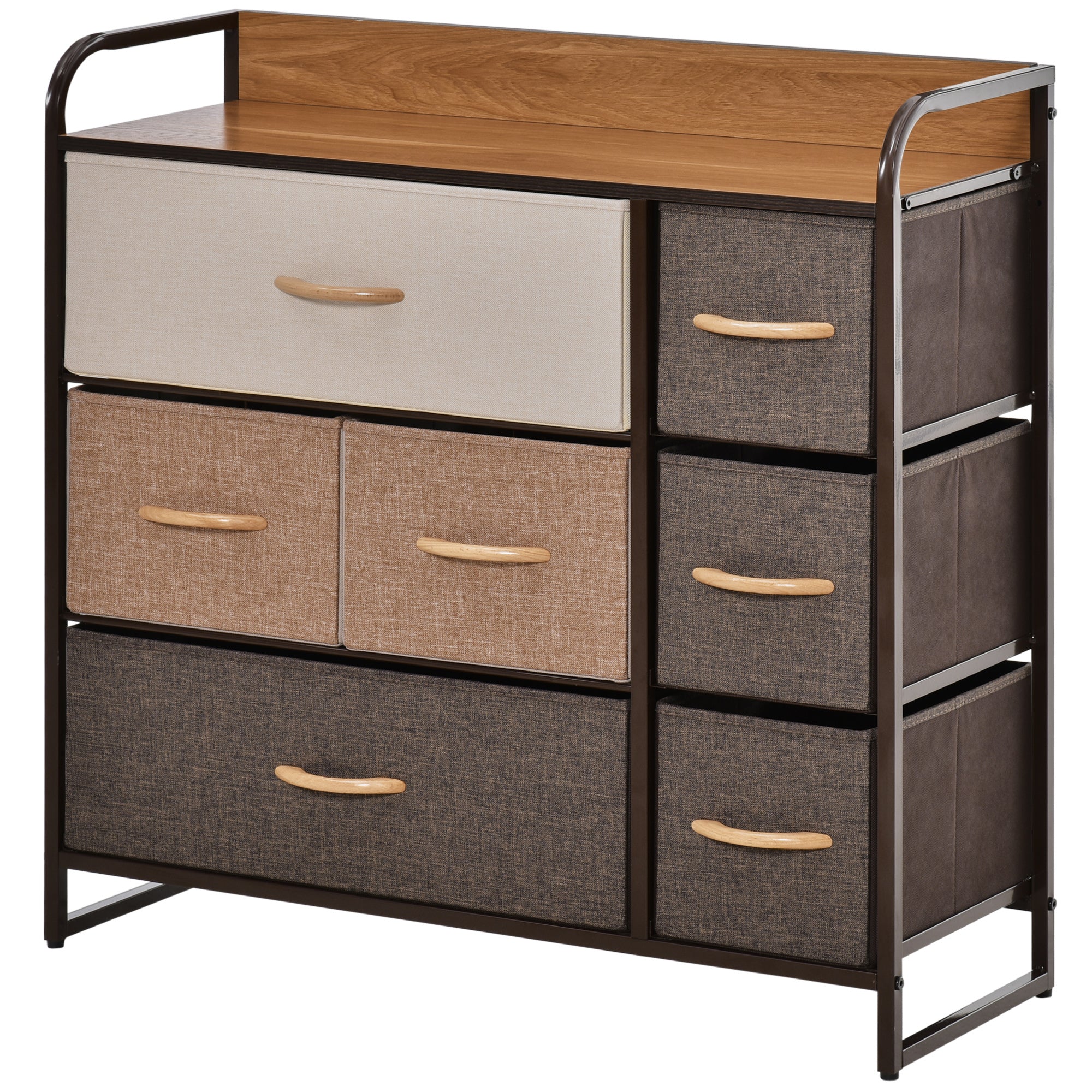 HOMCOM 7-Drawer Fabric Dresser, Storage for Bedroom/Entryway